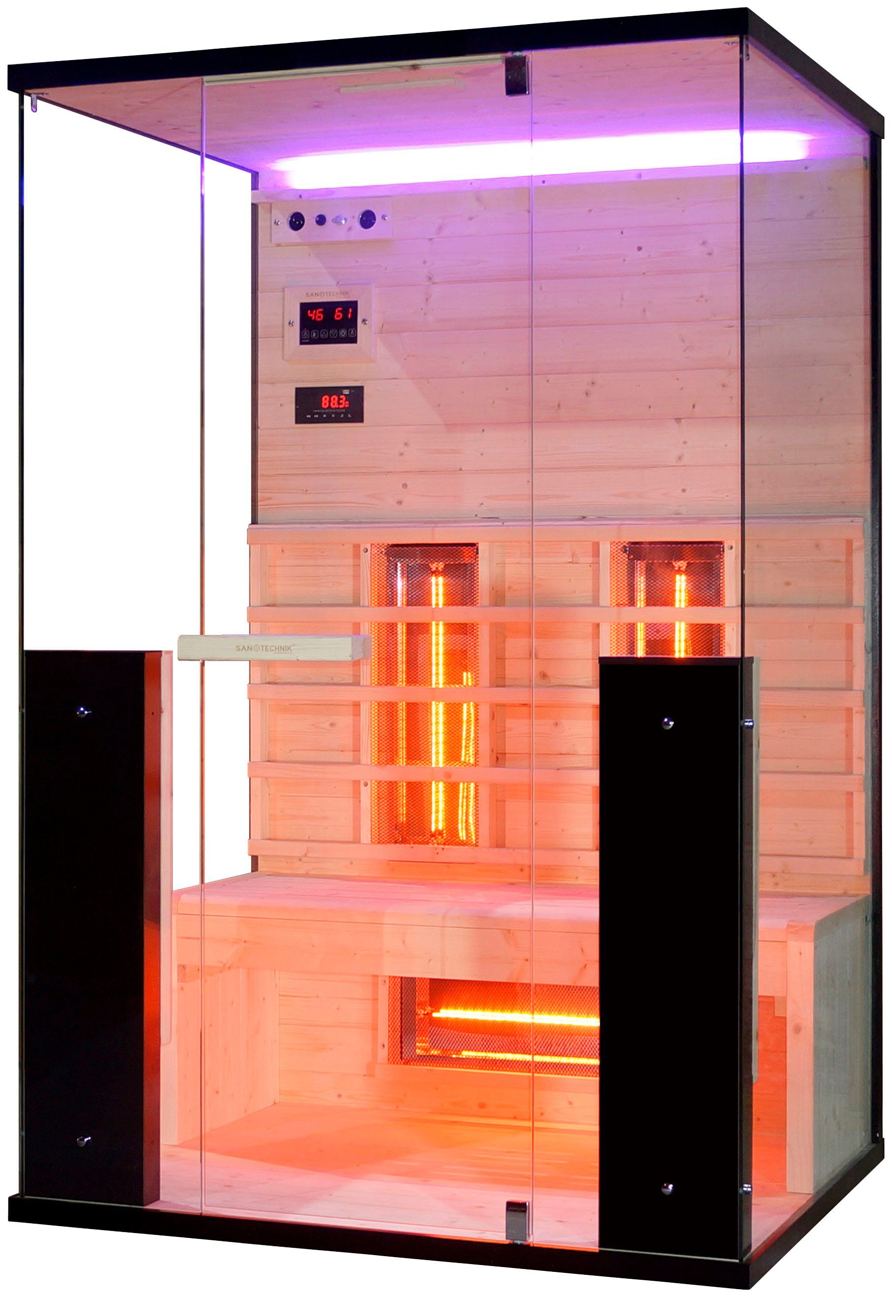 Sanotechnik Infrarotkabine Billund 2, BxTxH: 125 x 100 x 190 cm, mit Farbli günstig online kaufen
