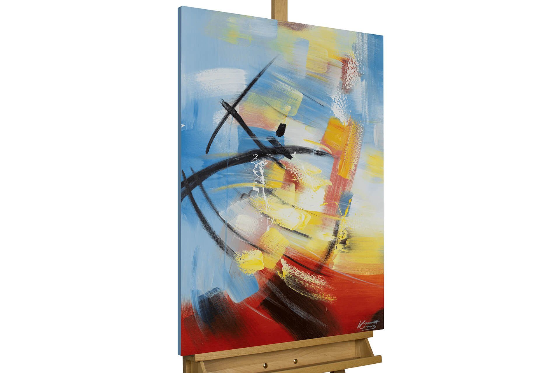 KUNSTLOFT Картина Abstrakte Traumwelt 60x90 cm, Leinwandbild 100% HANDGEMALT Wandbild Wohnzimmer