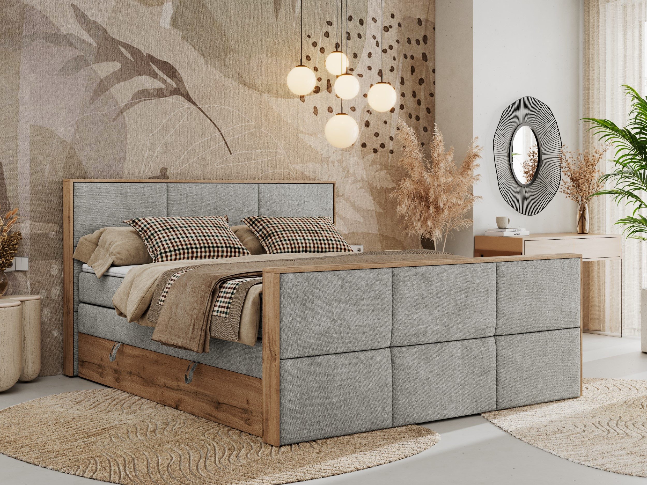 MKS MÖBEL Boxspringbett ALBERO 2 KING günstig online kaufen