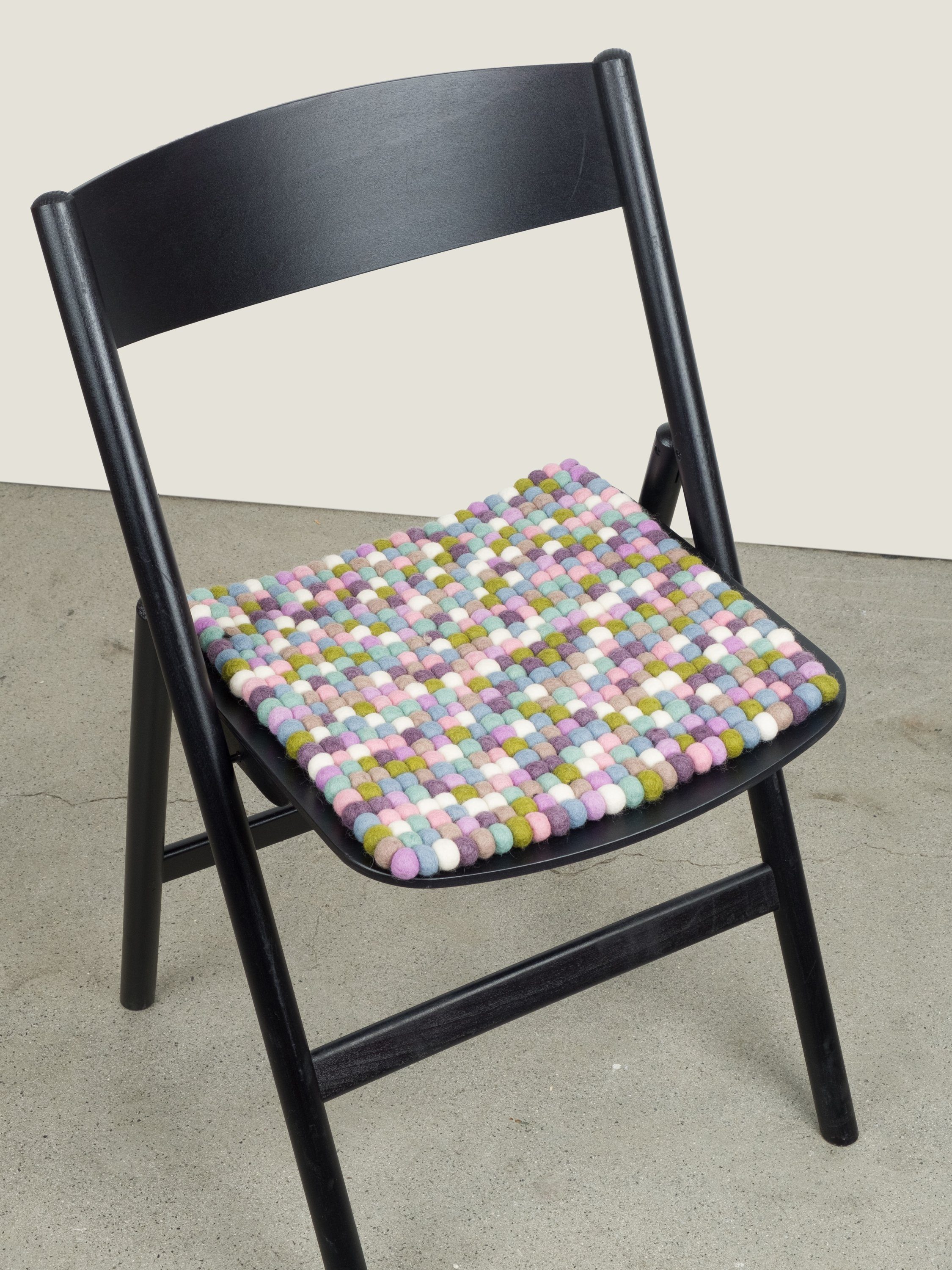 quadratisch, reiner Sitzauflage x Schurwolle, myfelt Greta schmutzabweisend Filzkugel Stuhlkissen 36 cm, 36 - eckig 100%