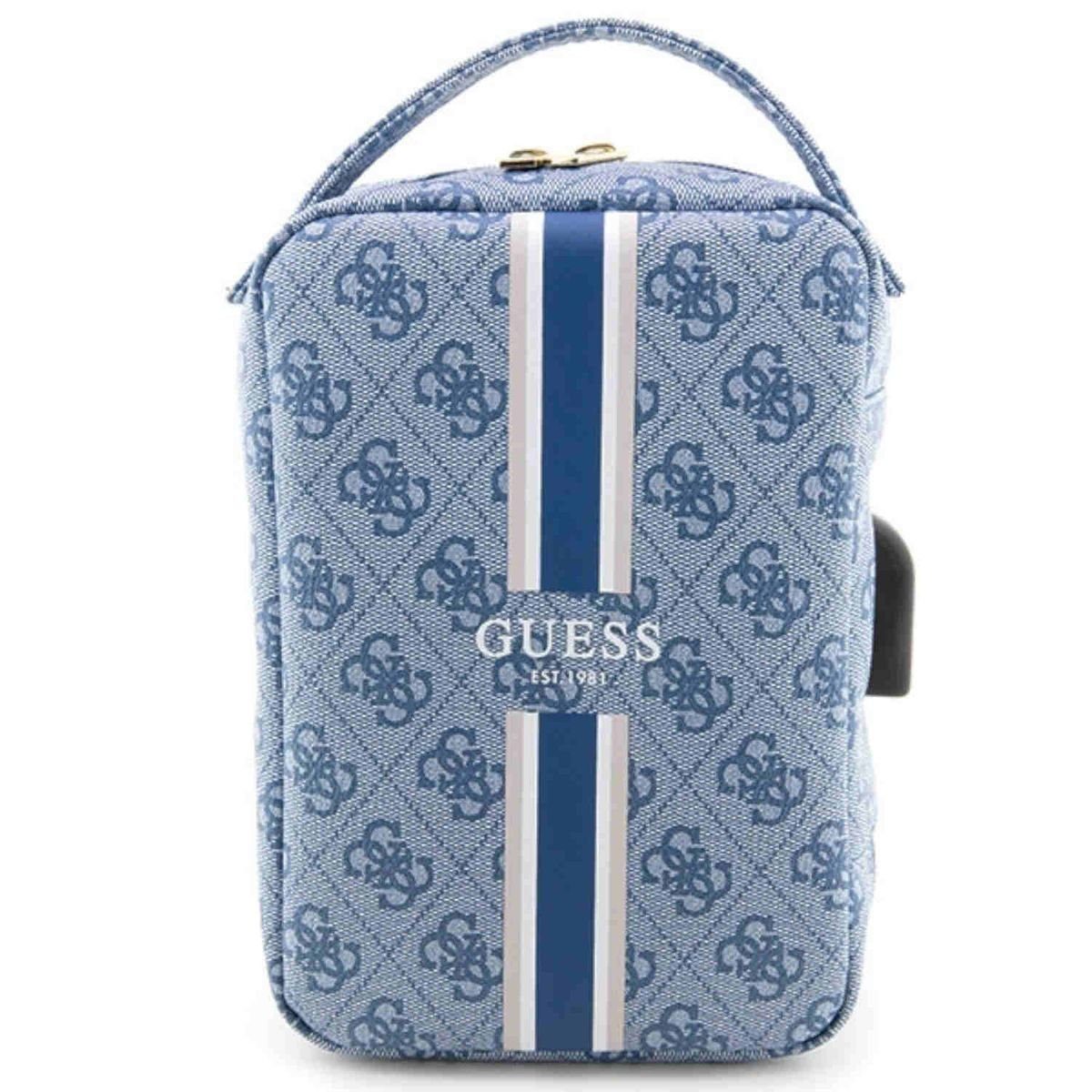 Guess Tablet-Hülle Guess Universell Tablet Tasche Umhängetasche 4G Printed Stripes Blau