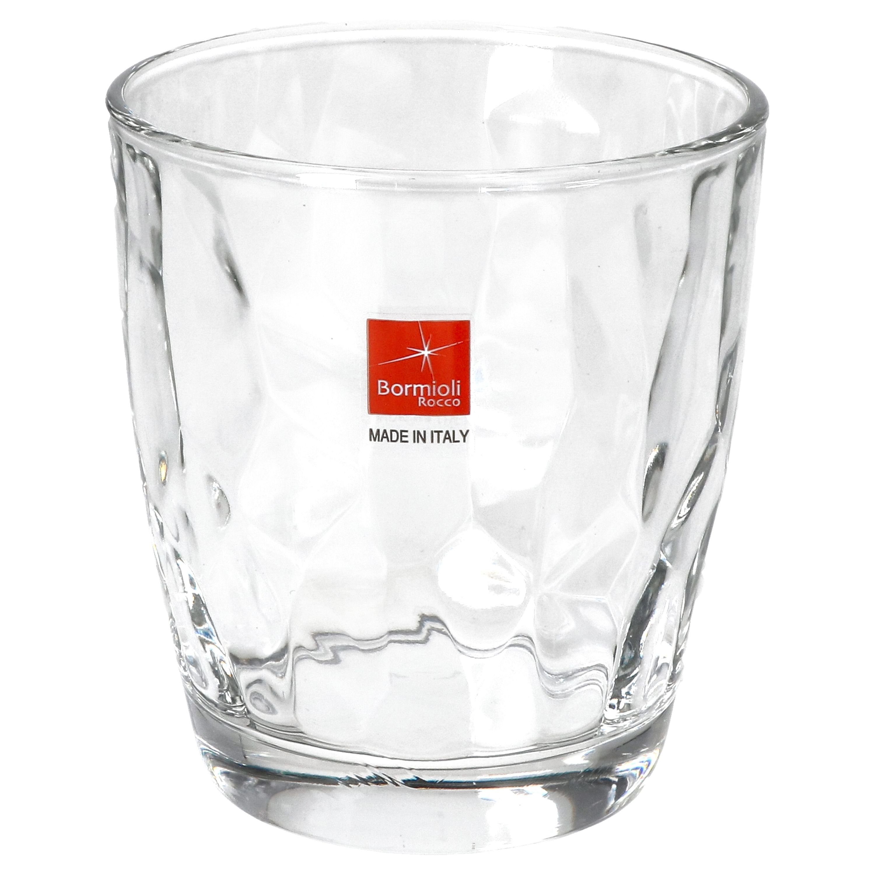 MamboCat Glas 4er Glas Whisky, Diamond Gin Trinkglas Set 390ml D.O.F. Cocktail Transparent
