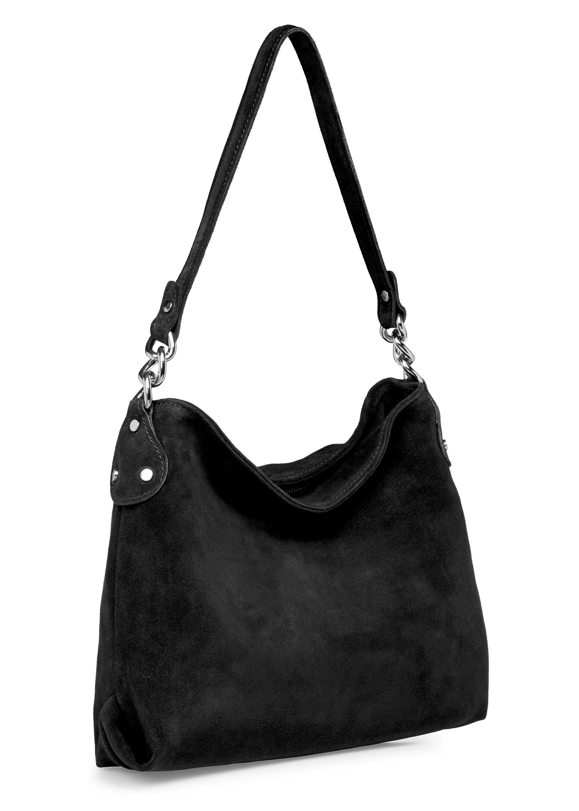 Caspar Schultertasche Damen Veloursleder Handtasche Klassisch - PREMIUM LIN günstig online kaufen