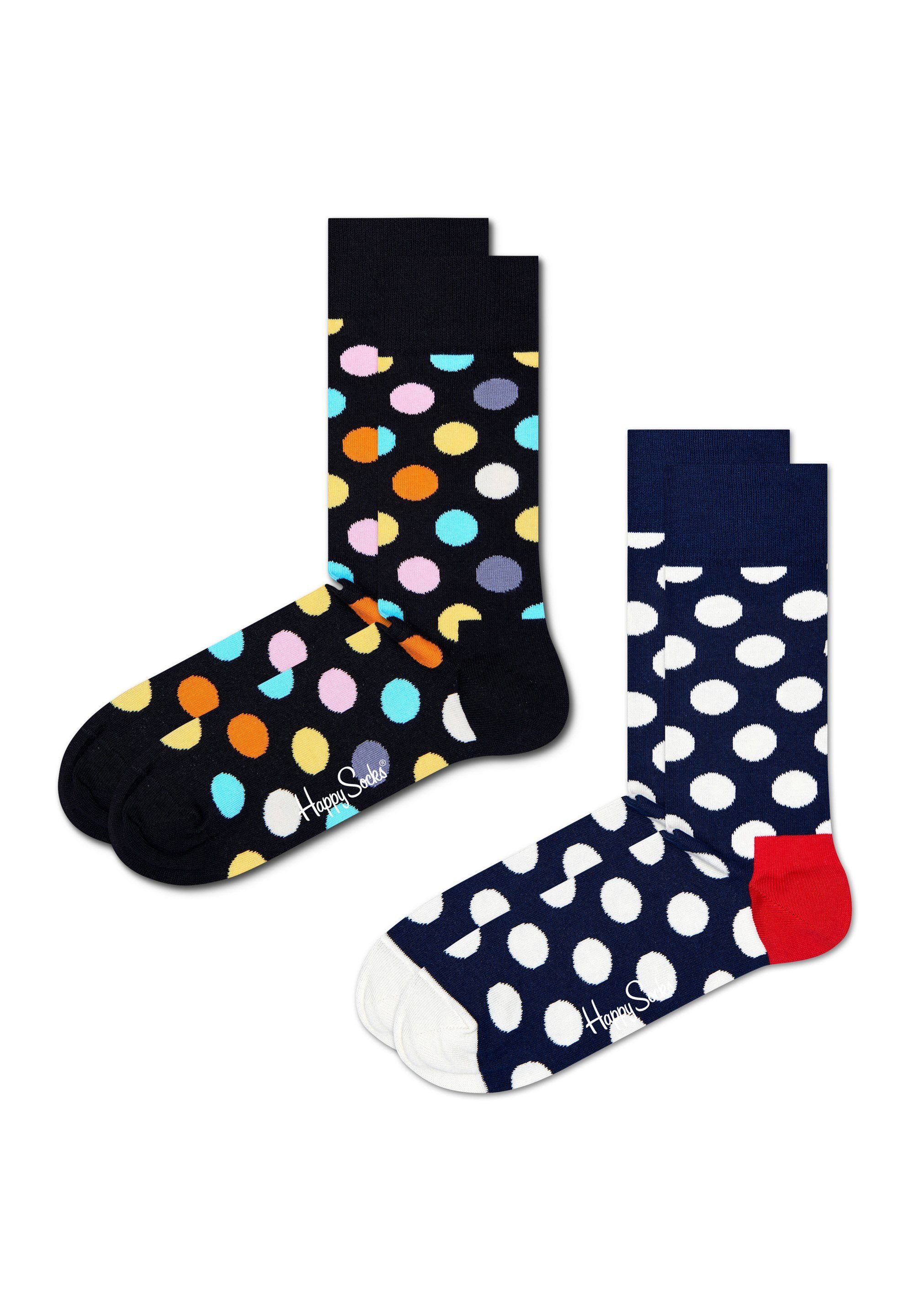 Happy Socks Basicsocken 2-Pack Classic Big Dot Socks aus nachhaltiger Baumw günstig online kaufen