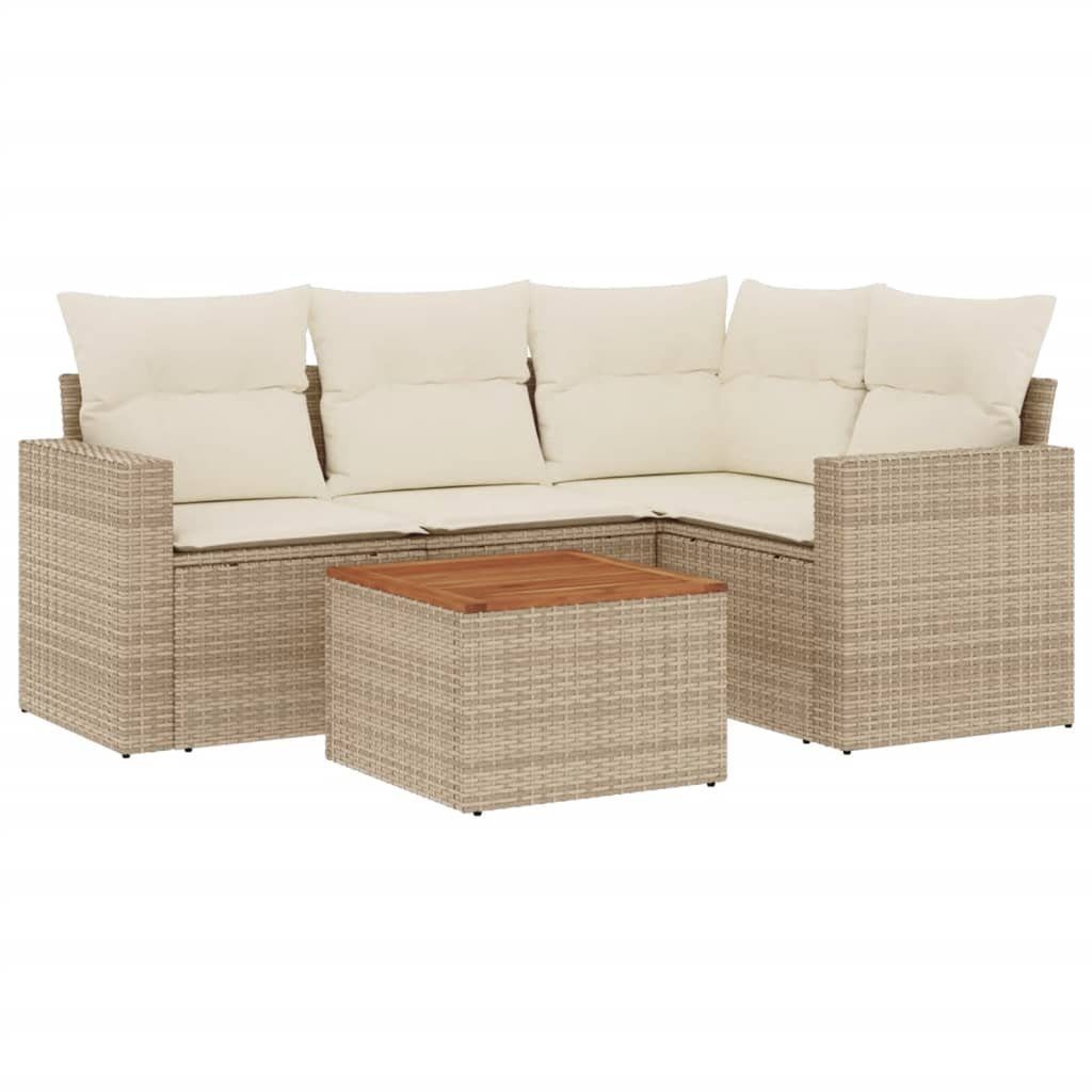 vidaXL Gartenlounge-Set 5-tlg. Garten-Sofagarnitur mit Kissen günstig online kaufen
