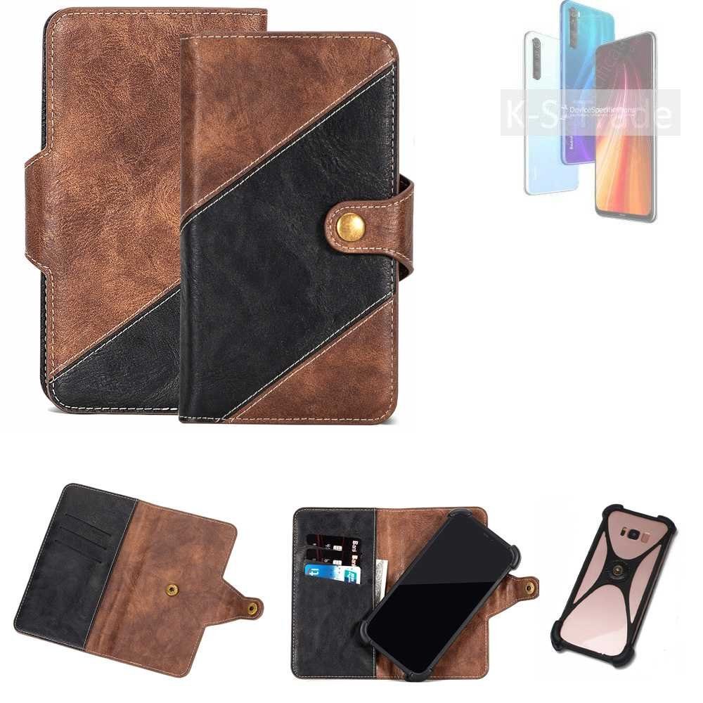 K-S-Trade Handyhülle für Xiaomi Redmi Note 8 2021, Handyhülle Schutzhülle Bookstyle Case Klapphülle Cover Hülle