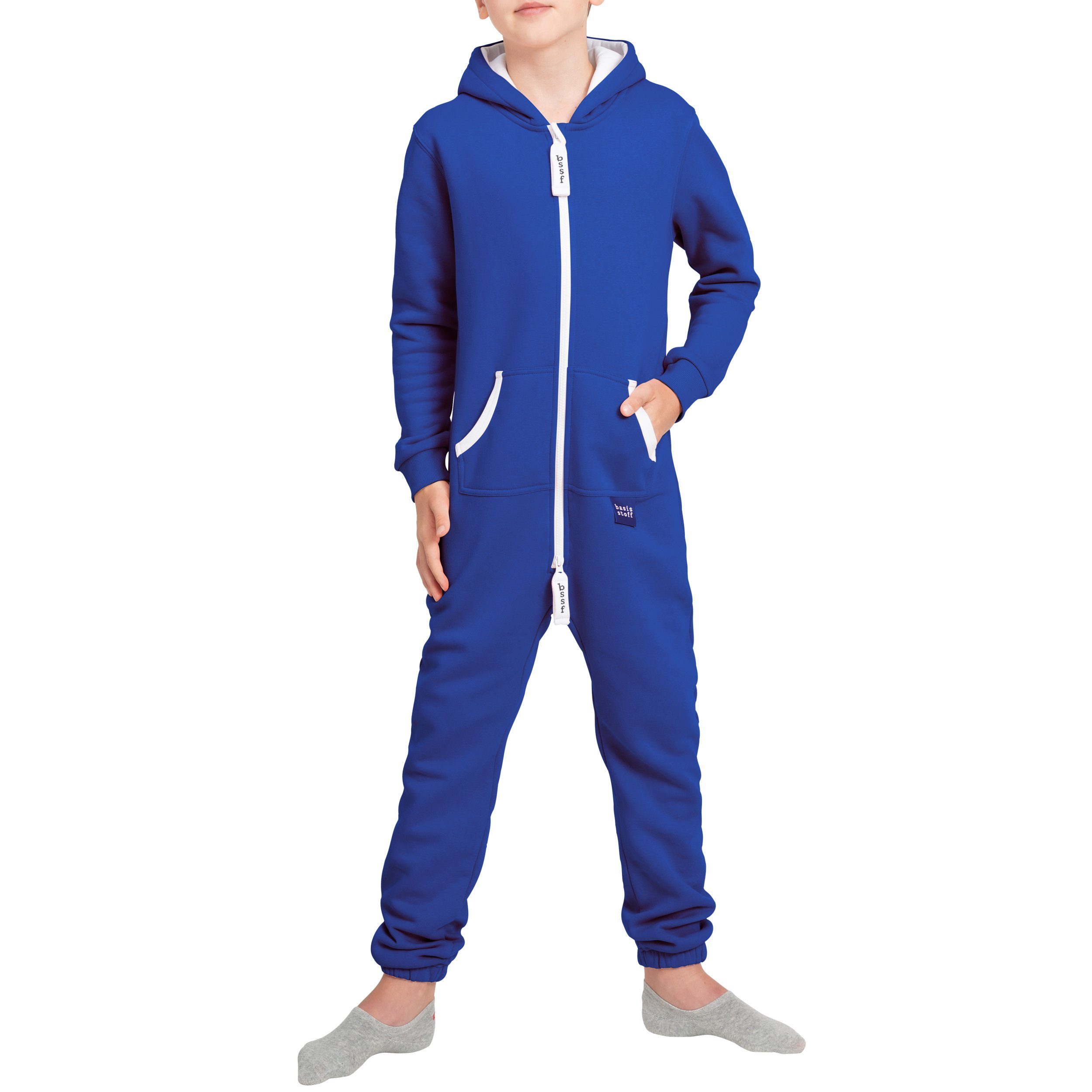 Jungen Onesie Mädchen Anzug Blau Kinder Basisstoff Jumpsuit Yuppie Kids Overall
