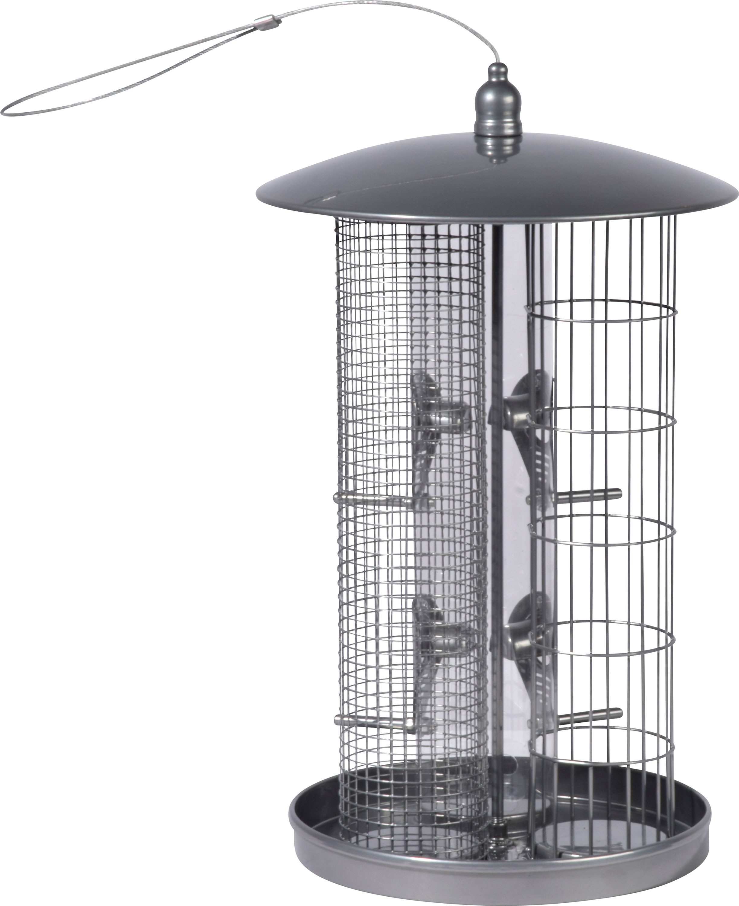 dobar Futterspender 3-Kammer Futterspender aus Metall