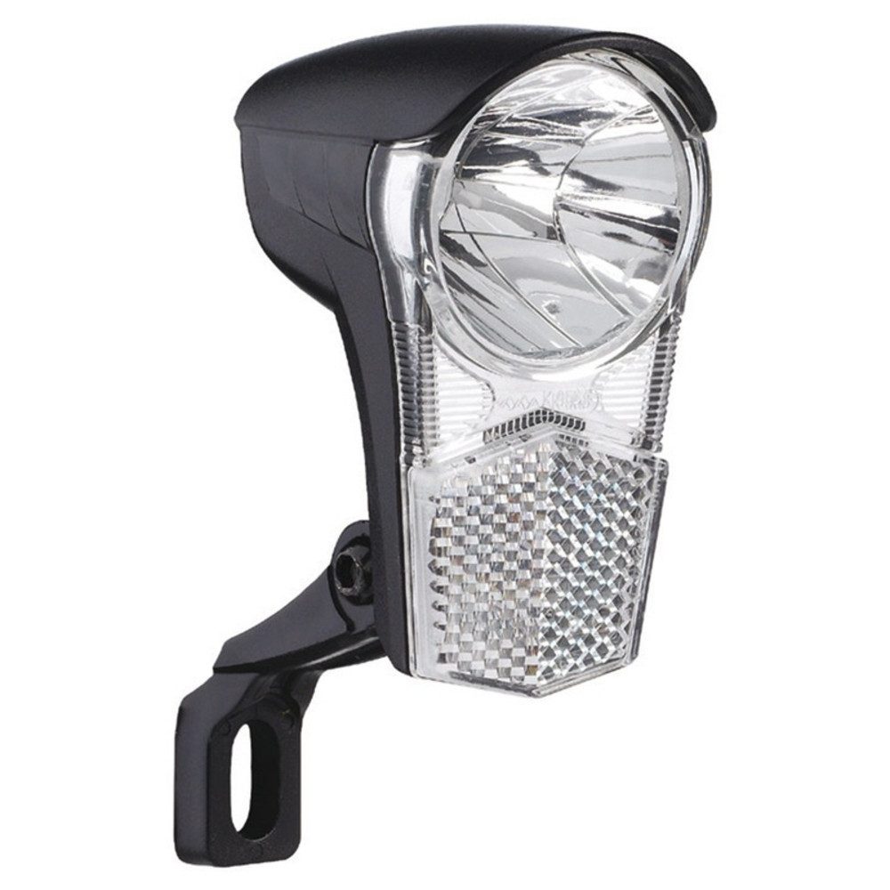 Büchel Fahrradbeleuchtung Dynamo-Scheinwerfer Frontlicht Uni LED, 15 Lux, Frontleuchte + Halteru