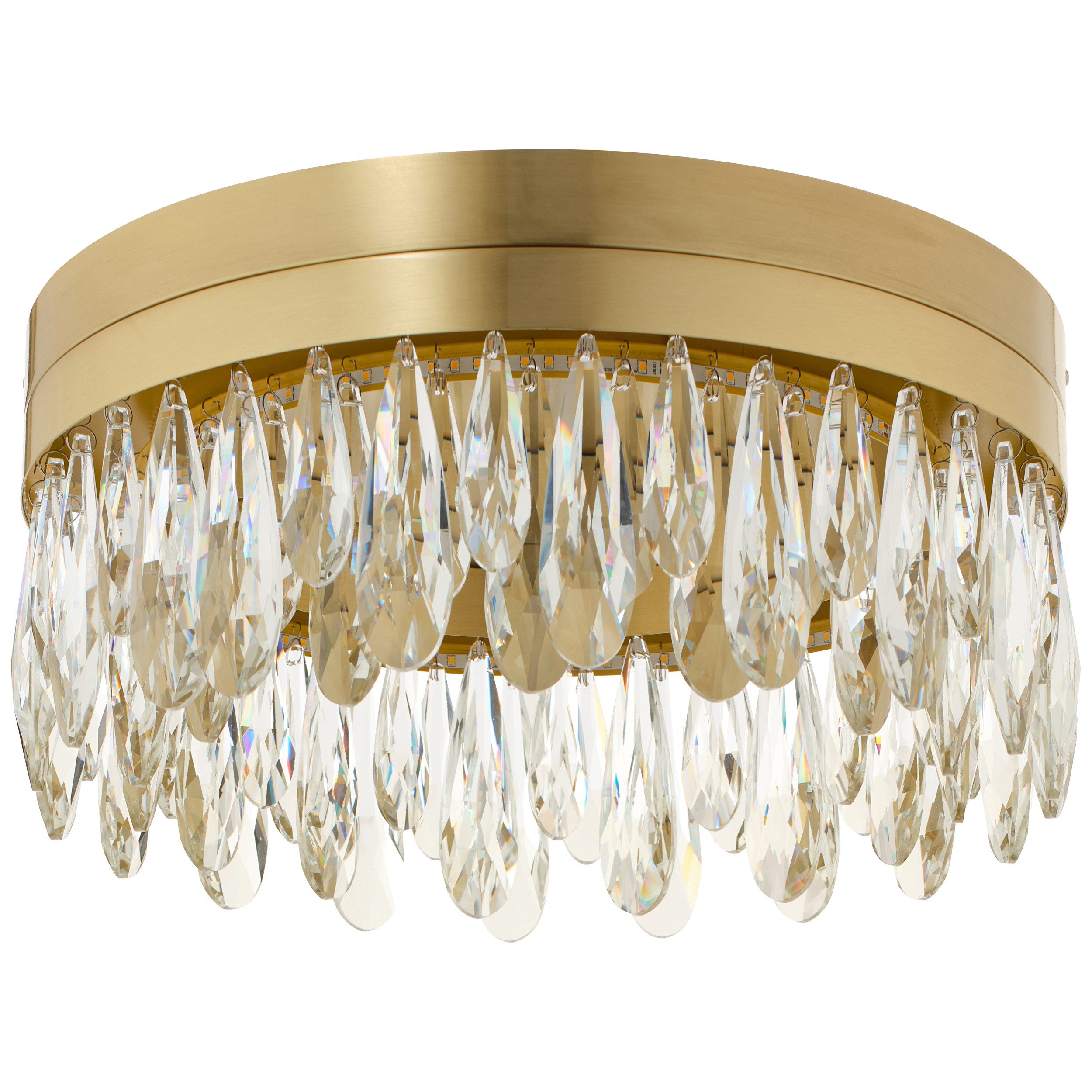 lumiCouture LED Deckenleuchte Celestia, Memoryfunktion, mehrere Helligkeitsstufen, LED fest integriert, Warmweiß, Ø 40 cm, 3300 lm, 2700 K, K9- Kristalle, Memoryfunktion