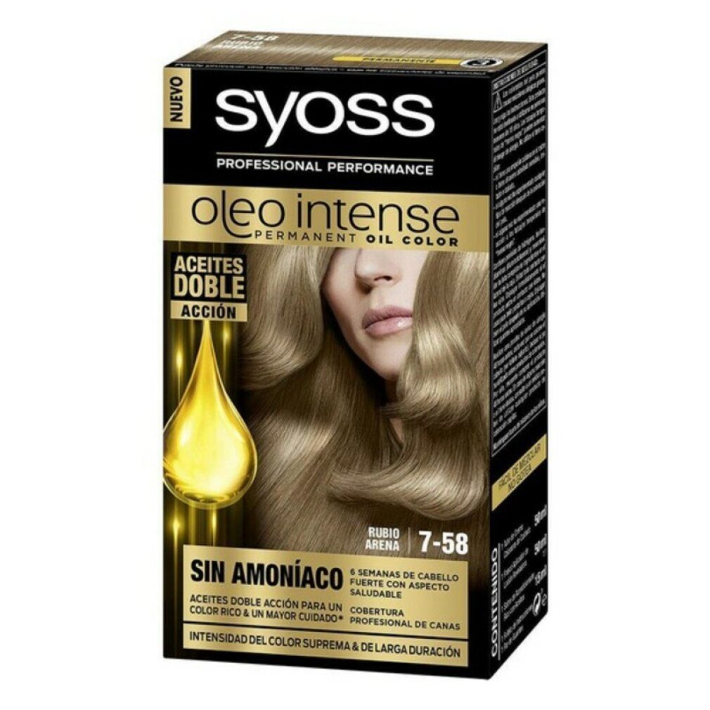 Syoss Mascara Oleo Intense Permanent Hair Color 7-58 Sand Blonde