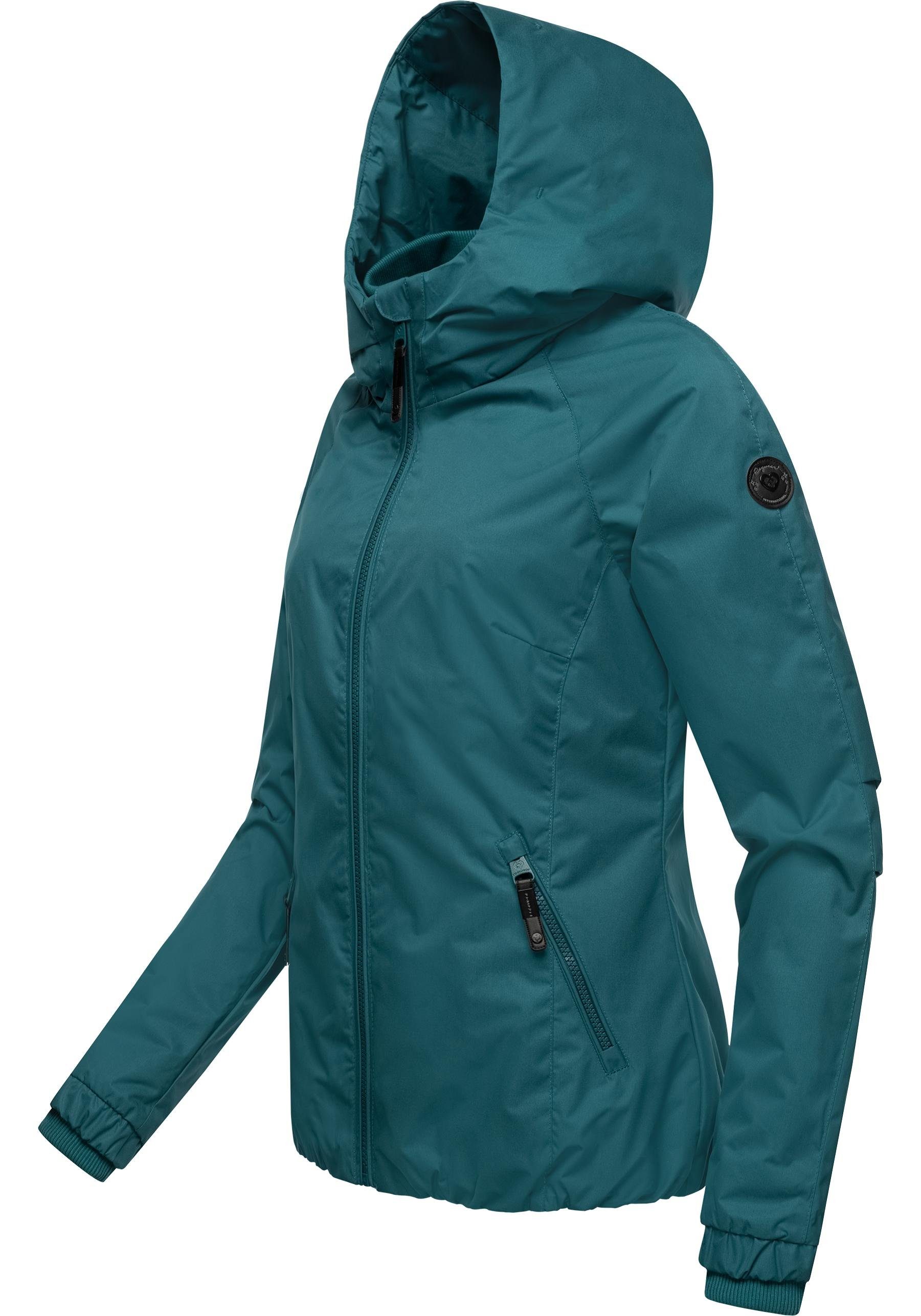 Ragwear Outdoorjacke Dizzie Wasserdichte Übergangsjacke mit großer Kapuze