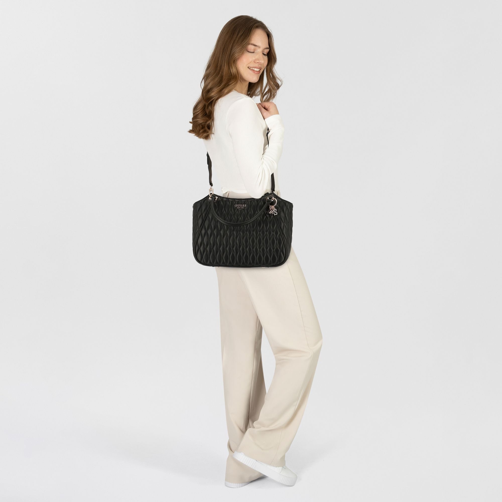 Guess Schultertasche Valla, Polyurethan günstig online kaufen