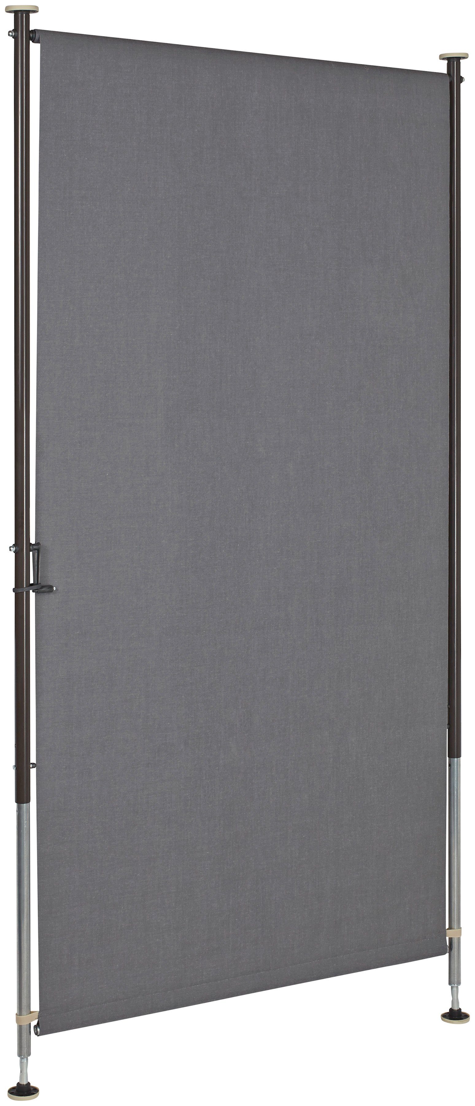 Angerer Freizeitmöbel Klemm-Senkrechtmarkise grau, BxH: 120x275 cm