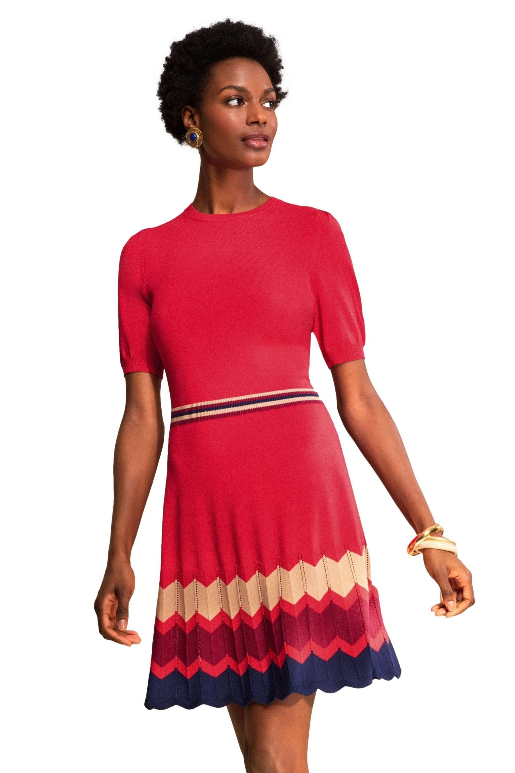 Love & Roses Minikleid Love & Roses kurzärmeliges Strick-Minikleid (1-tlg)