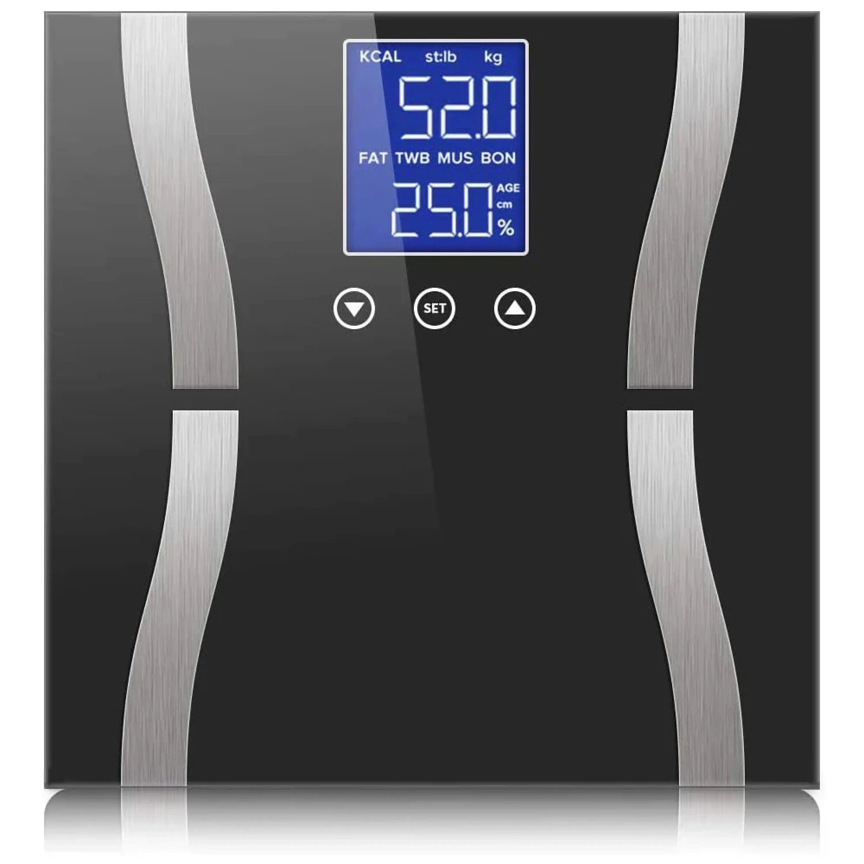 Sport-Knight® Personenwaage Präzise Digitalwaage für Körpergewicht, LED-Anzeige