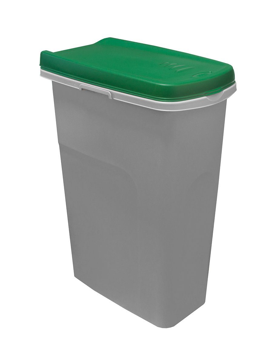 System Mülleimer 25 L mit Klappdeckel grün Abfalleimer Mülltrennung Verbindbar 