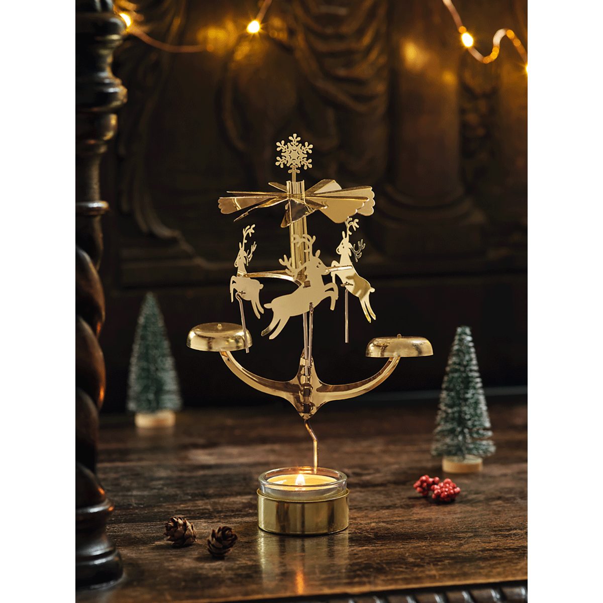 Teelichthalter Teelicht-Karussell Glockenspiel. günstig online kaufen