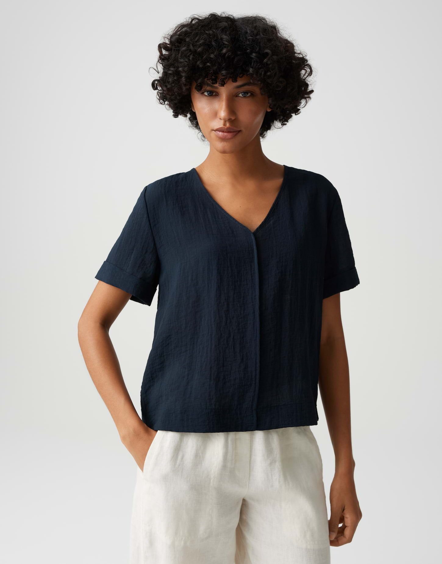 OPUS Shirtbluse FILKA im Boxy Fit