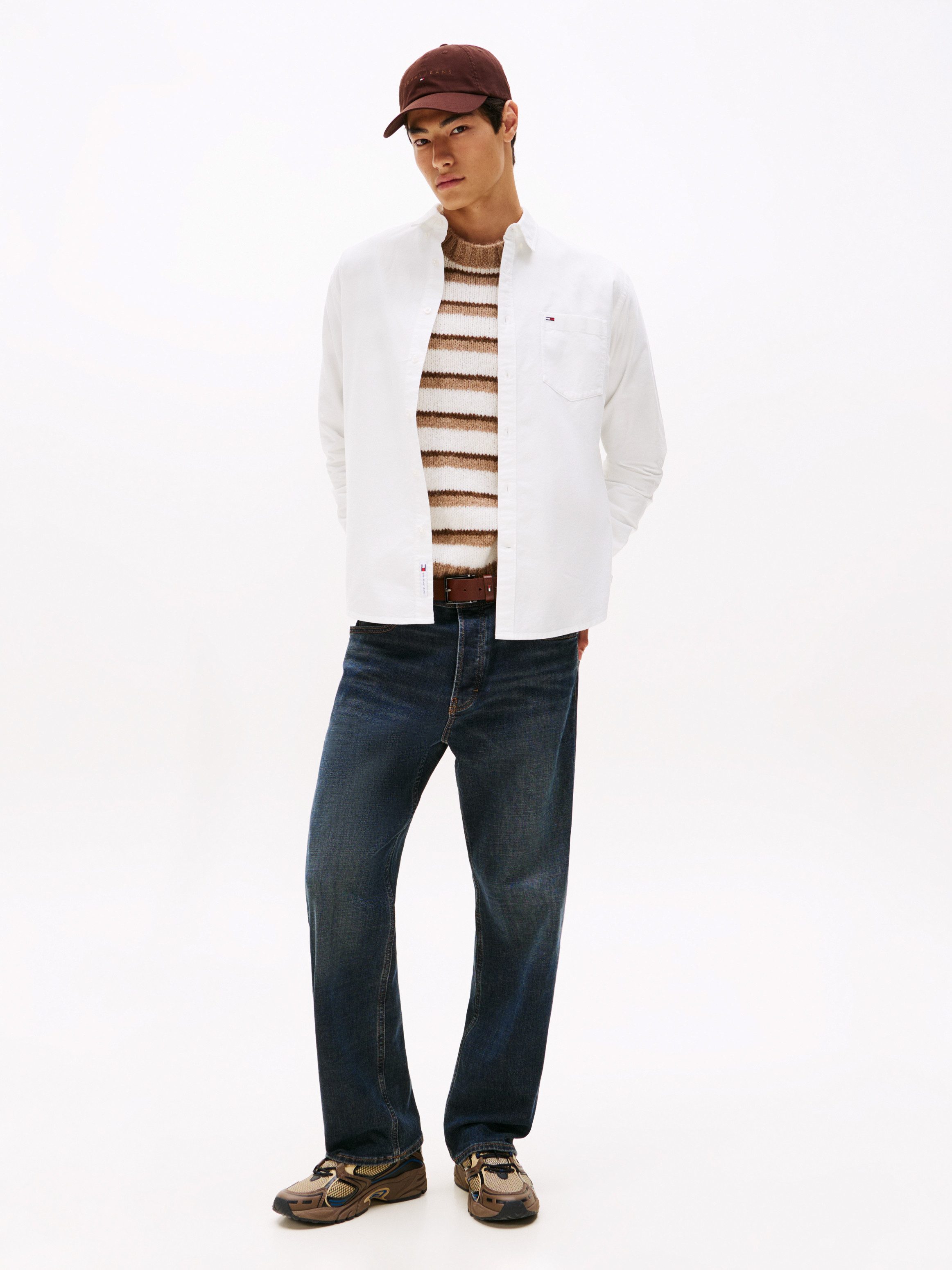 Tommy Jeans Langarmhemd TJM OXFORD relaxed fit, Button-down-Kragen
