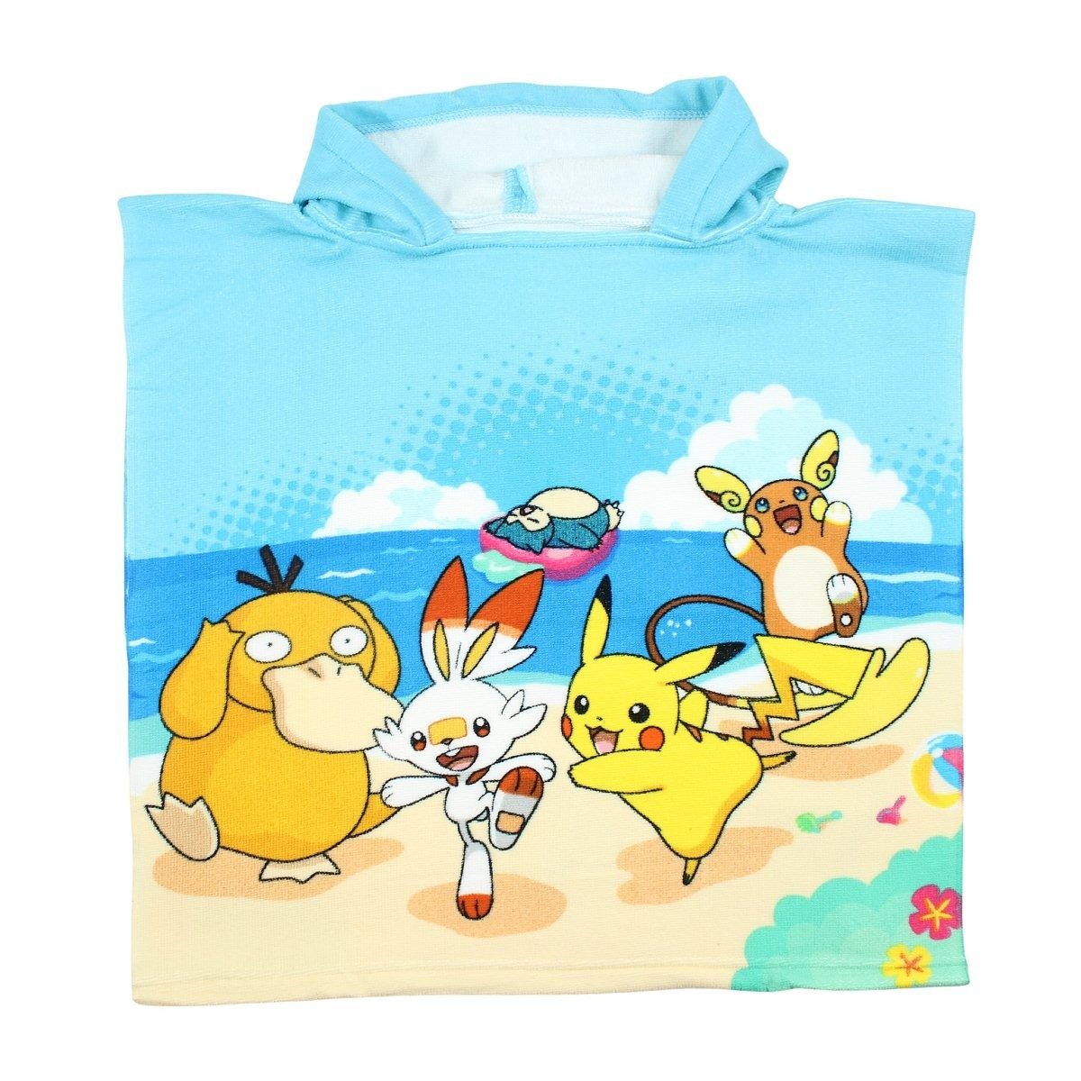 POKÉMON Badeponcho Pokemon Pikachu Anton Kinder Mikrofaser Poncho, Polyester, Kapuze, mit Kapuze