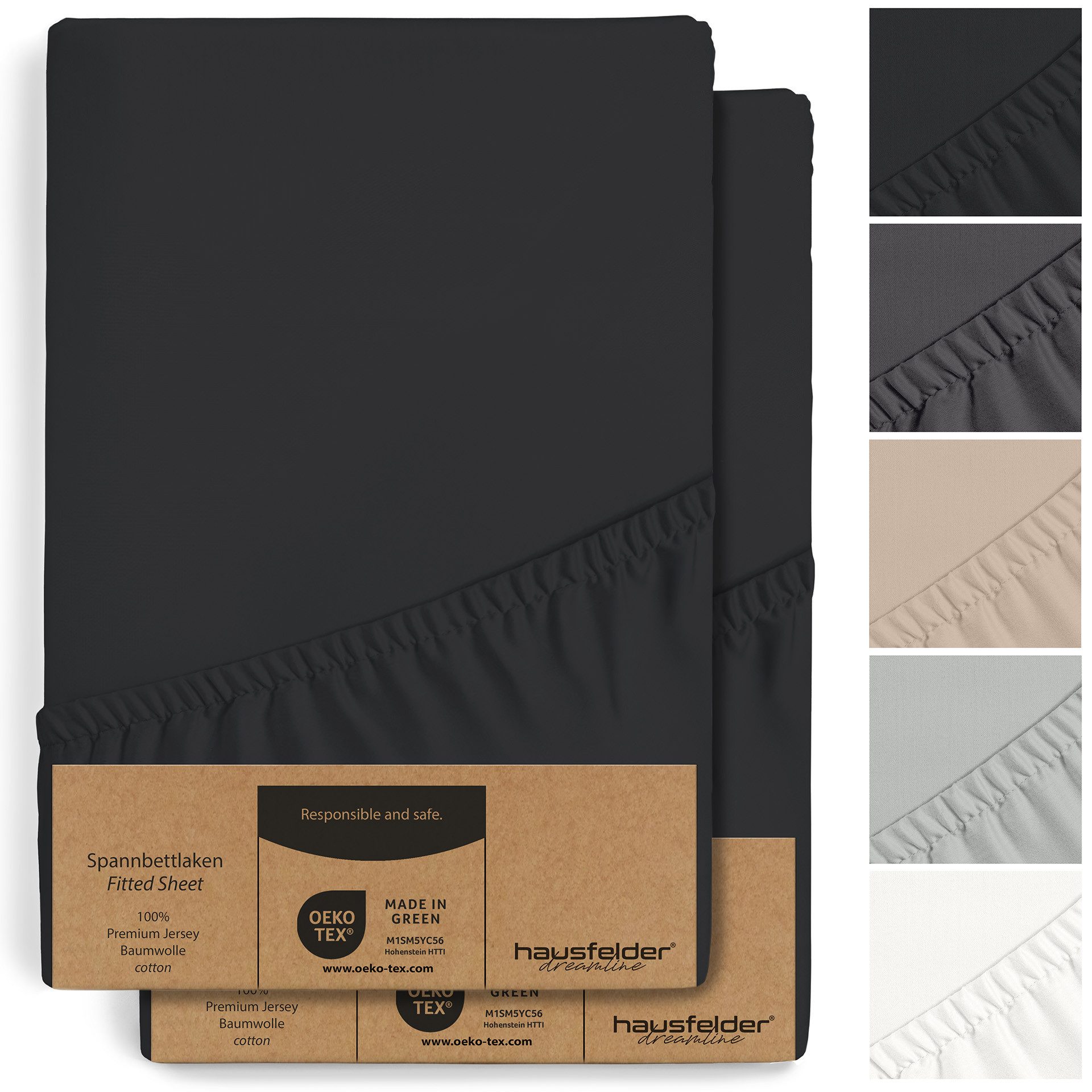 Hausfelder Spannbettlaken 2er Set Bettlaken Boxspring günstig online kaufen