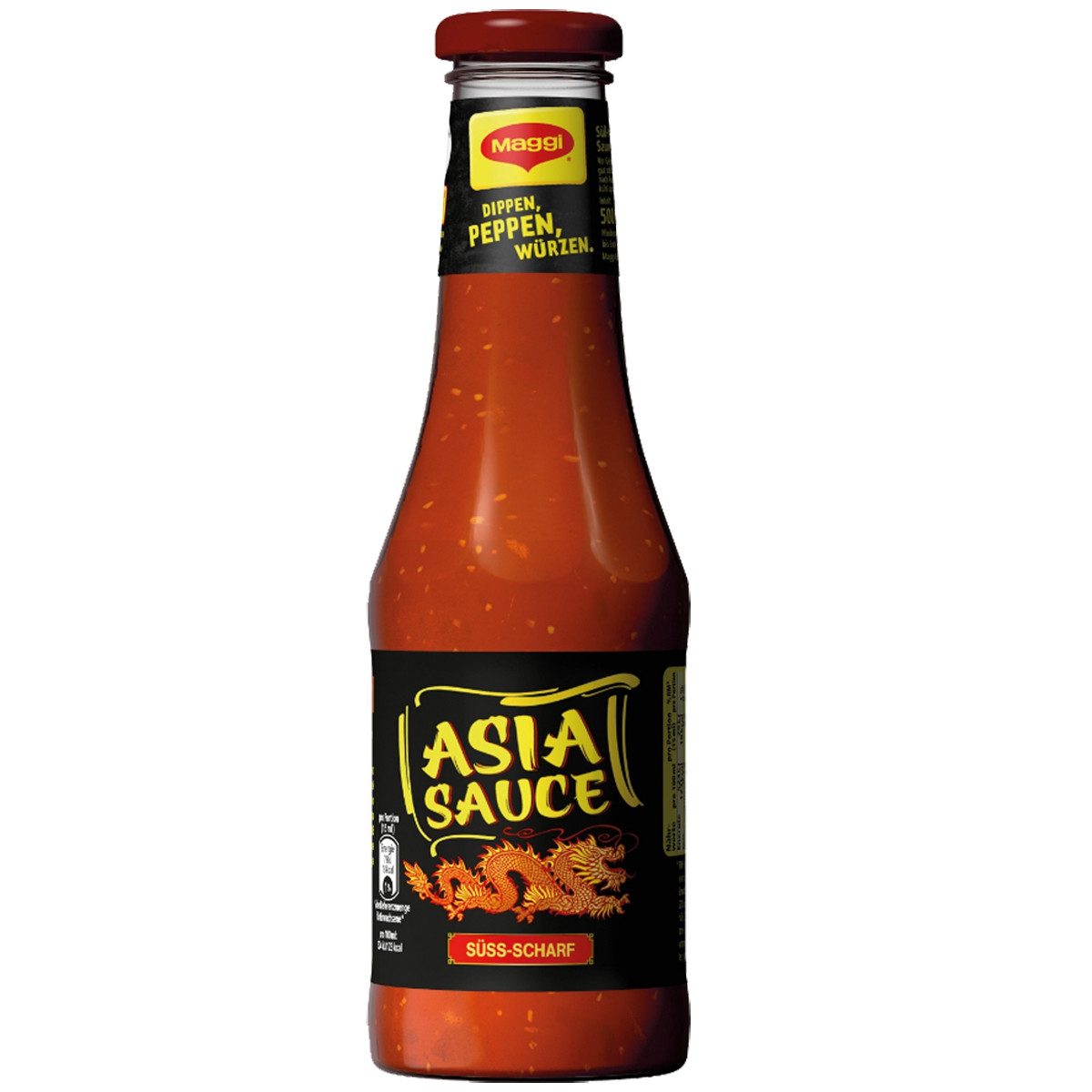 MAGGI Saucen, Maggi Asia Sauce Süss Scharf zum Dippen Peppen und Würzen 500ml