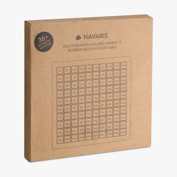 Navaris Lernspielzeug 1x1 Holzrechenbrett - Einmaleins für Kinder ab 36 Monaten (1-St)