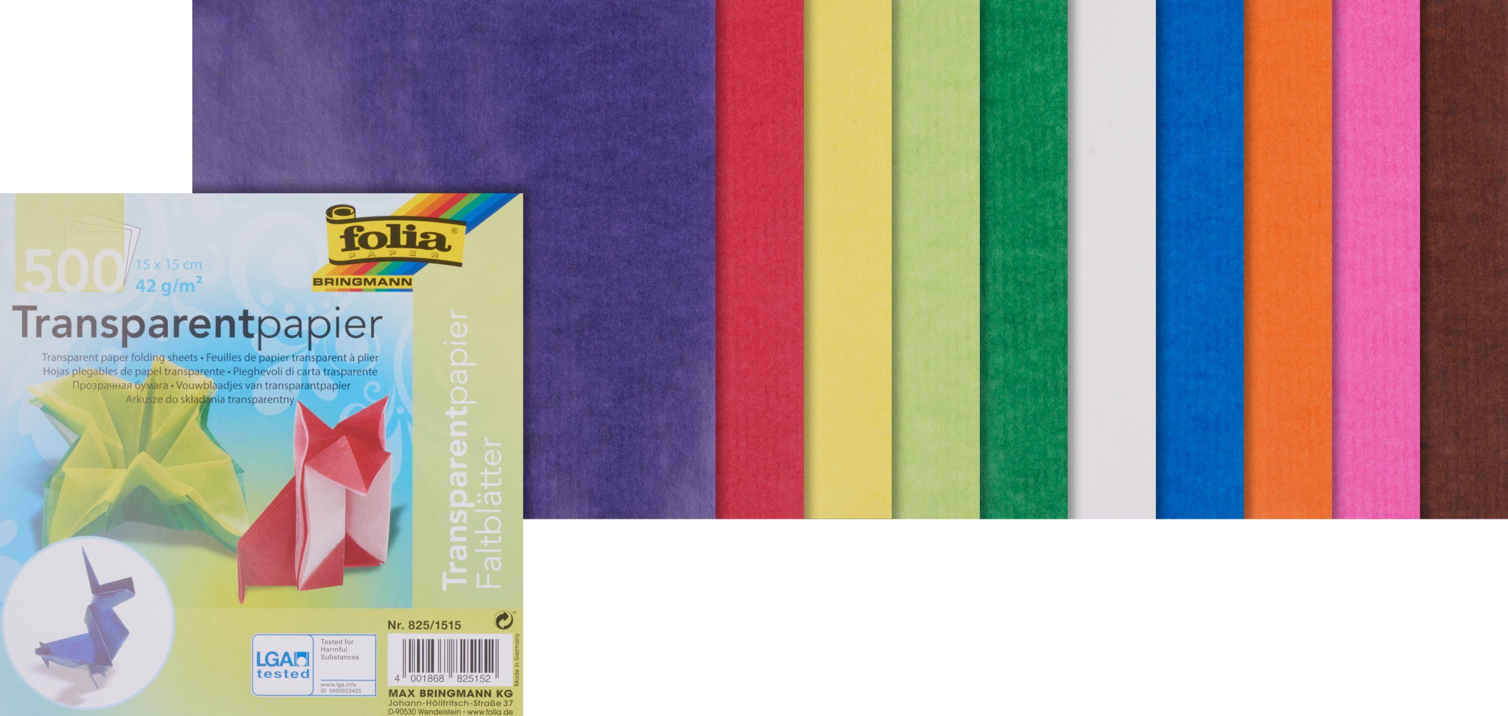 Folia Kraftpapier, 15 cm x 15 cm, 500 Blatt