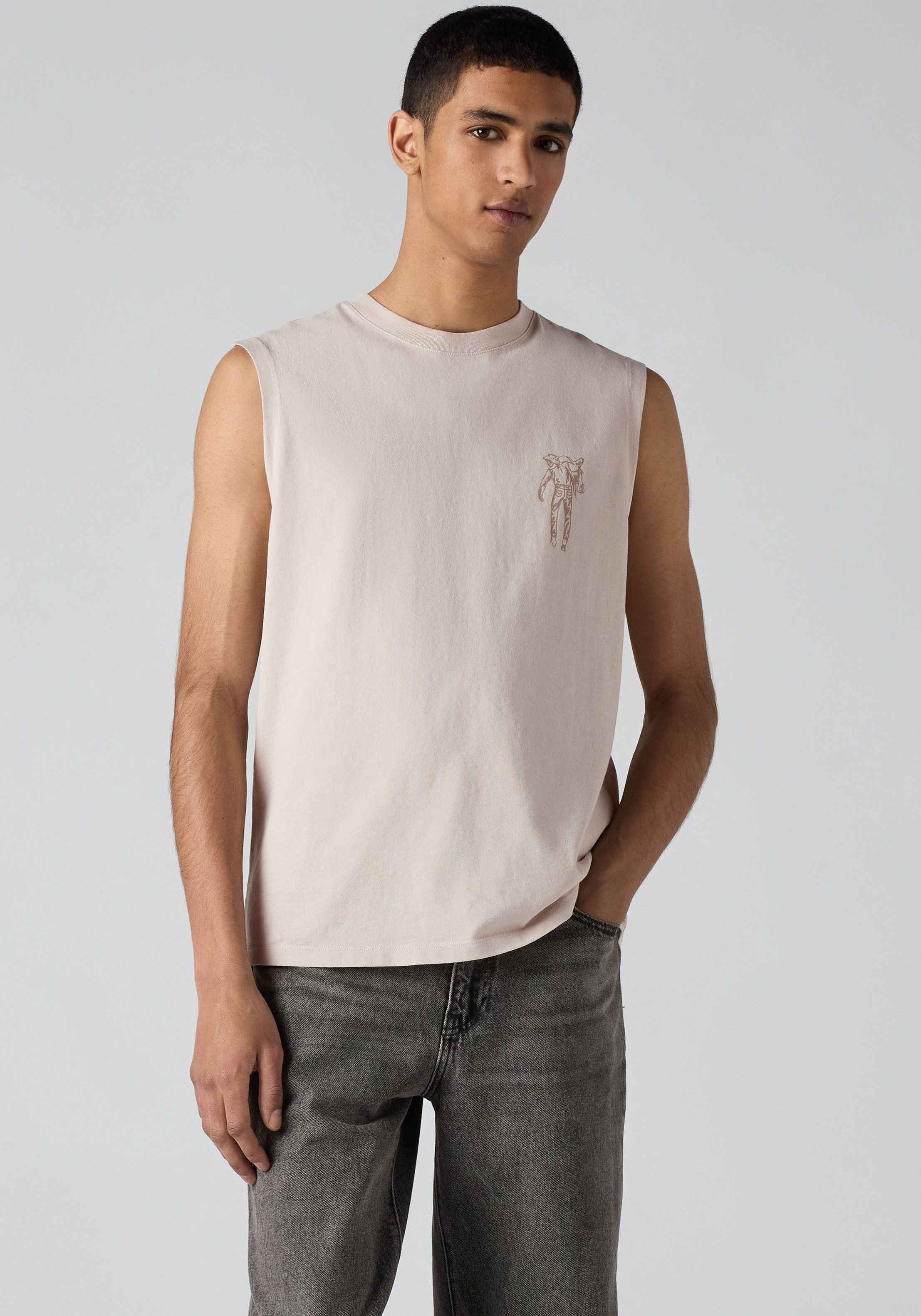Levi's® Muskelshirt GR MUSCLE TANK Vorder- und Rückenteil mit Druck