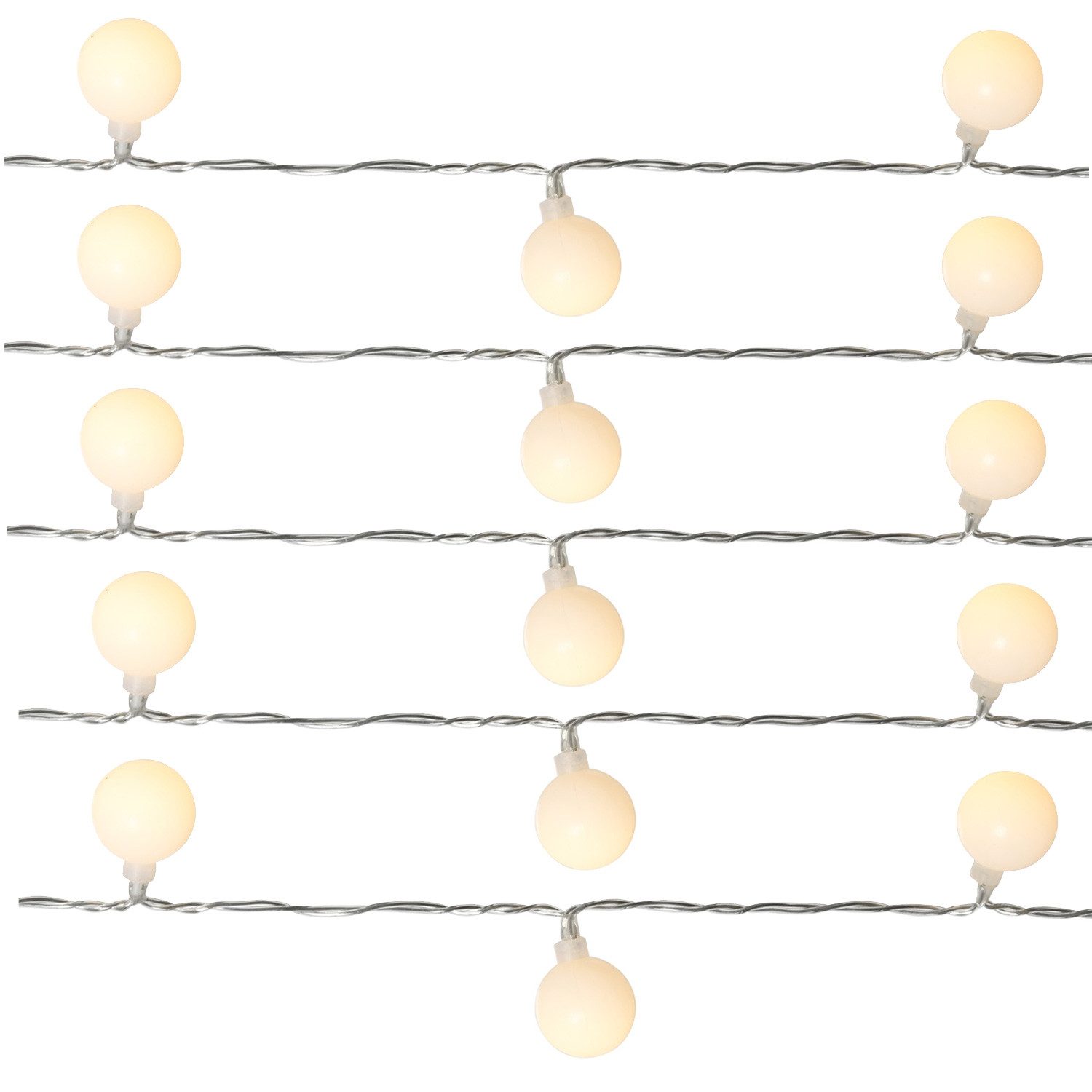 MARELIDA LED-Lichterkette Berry Cherry 30 weiße Kugeln Bälle 8Modi 2,9m Auß günstig online kaufen