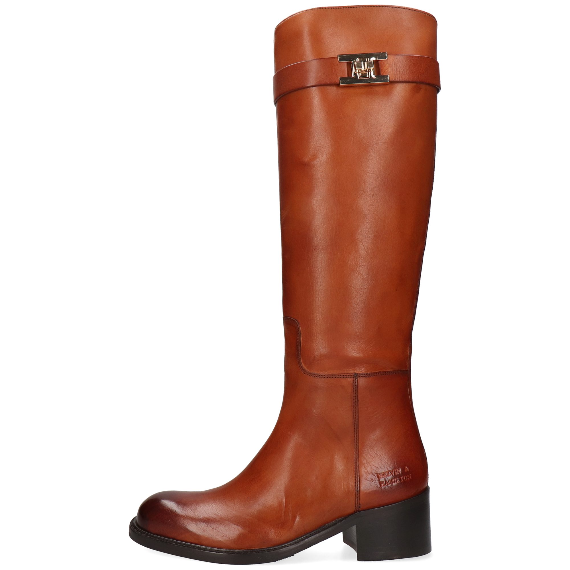 Melvin & Hamilton Shay 4 Leder-Stiefel für Damen Stiefel Block-Absatz, Echtes Leder, Vegetabile Gerbung