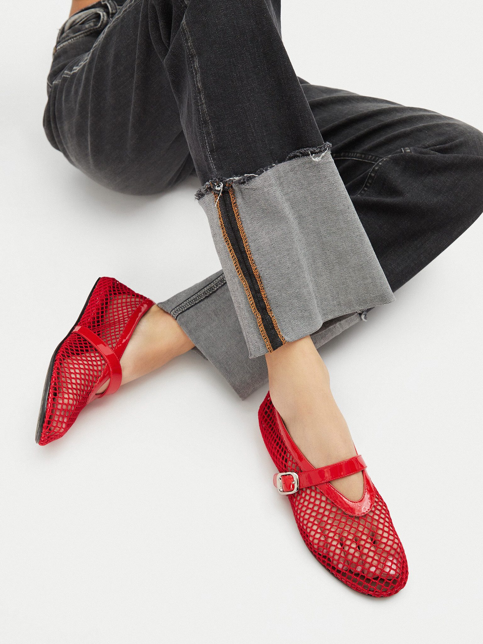 Badura Badura Damen-Ballerinas Rot MIMOSA-SLT-24067P-52 Ballerina