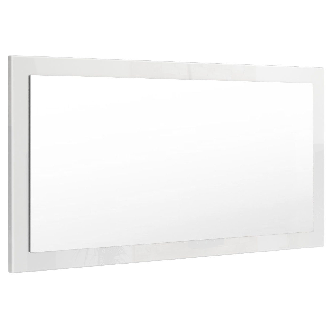 (110 Vladon modernen Rahmen x Weiß cm) mit im Hochglanz Stil), Lima Wandspiegel (Wandspiegel, 52