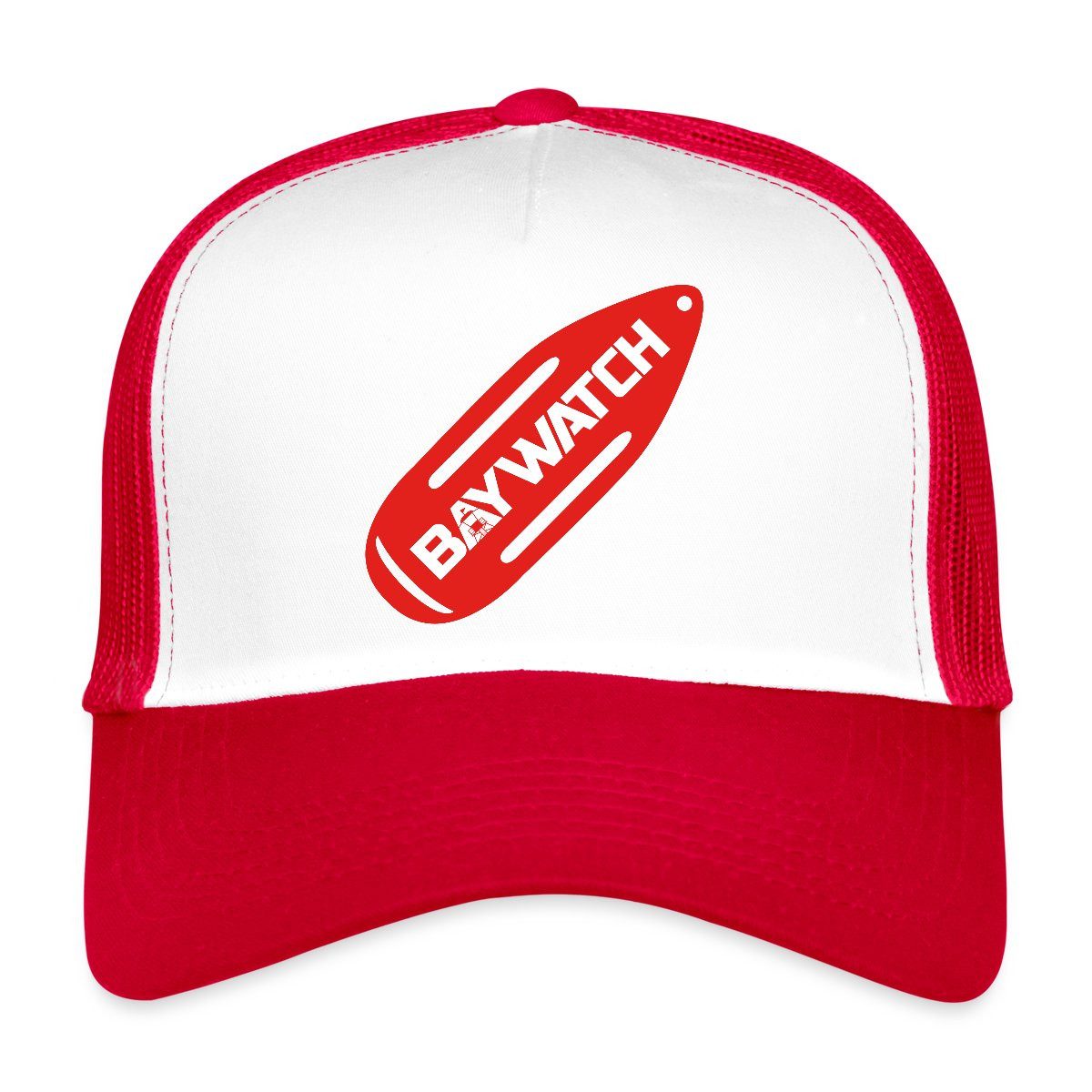 Spreadshirt Trucker Cap Baywatch Rote Rettungsboje Trucker Cap (1-St)
