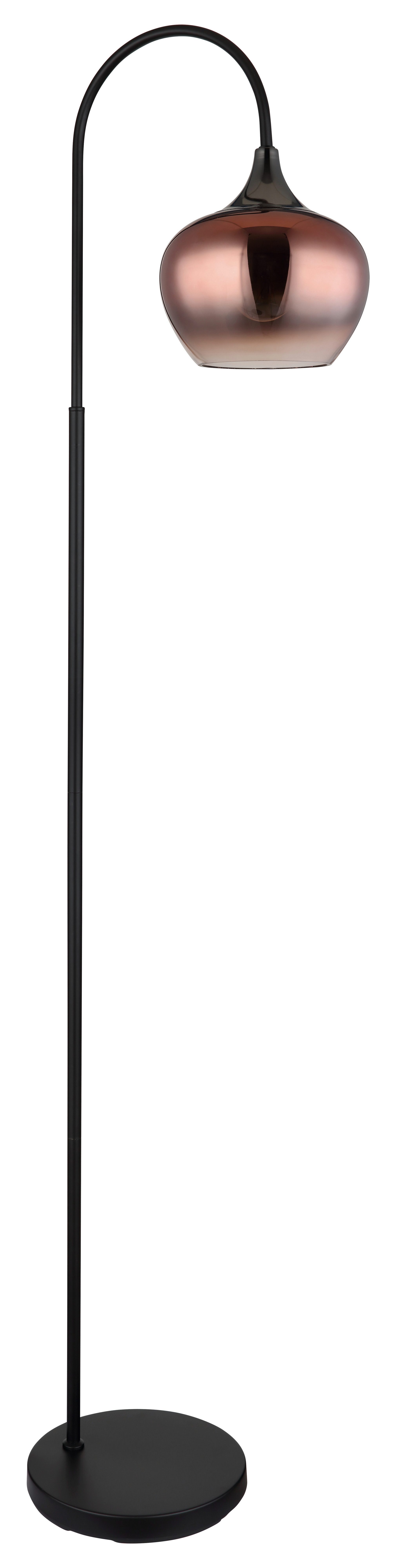 GLOBO LIGHTING Stehlampe MAXY, ohne Leuchtmittel, Stehleuchte/Glas kupferfarben/Glas verlaufen/Wohnzimmer/Schlafzimmer