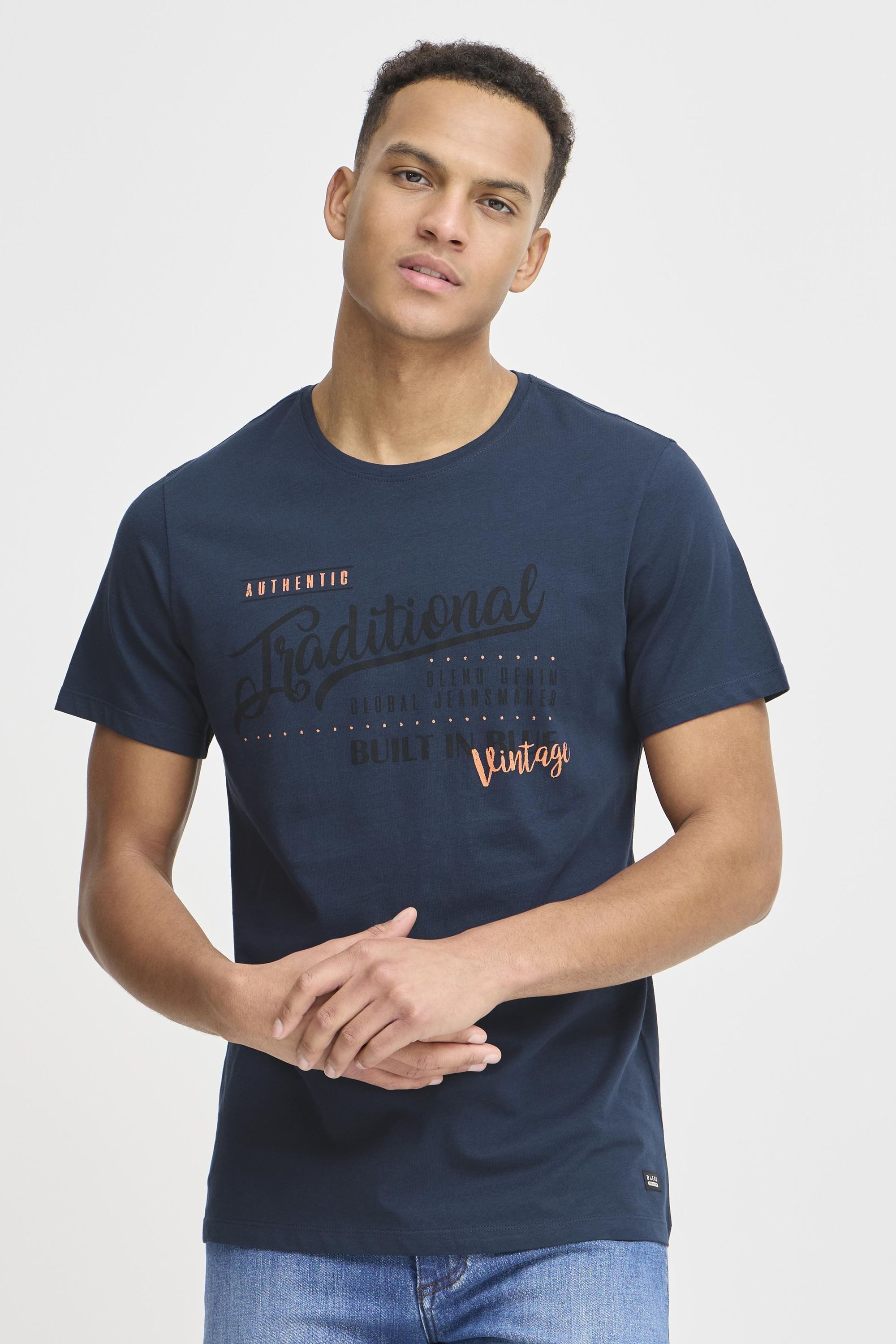 Blend Rundhalsshirt BHDoppler Kurzarmshirt mit Front-Print günstig online kaufen