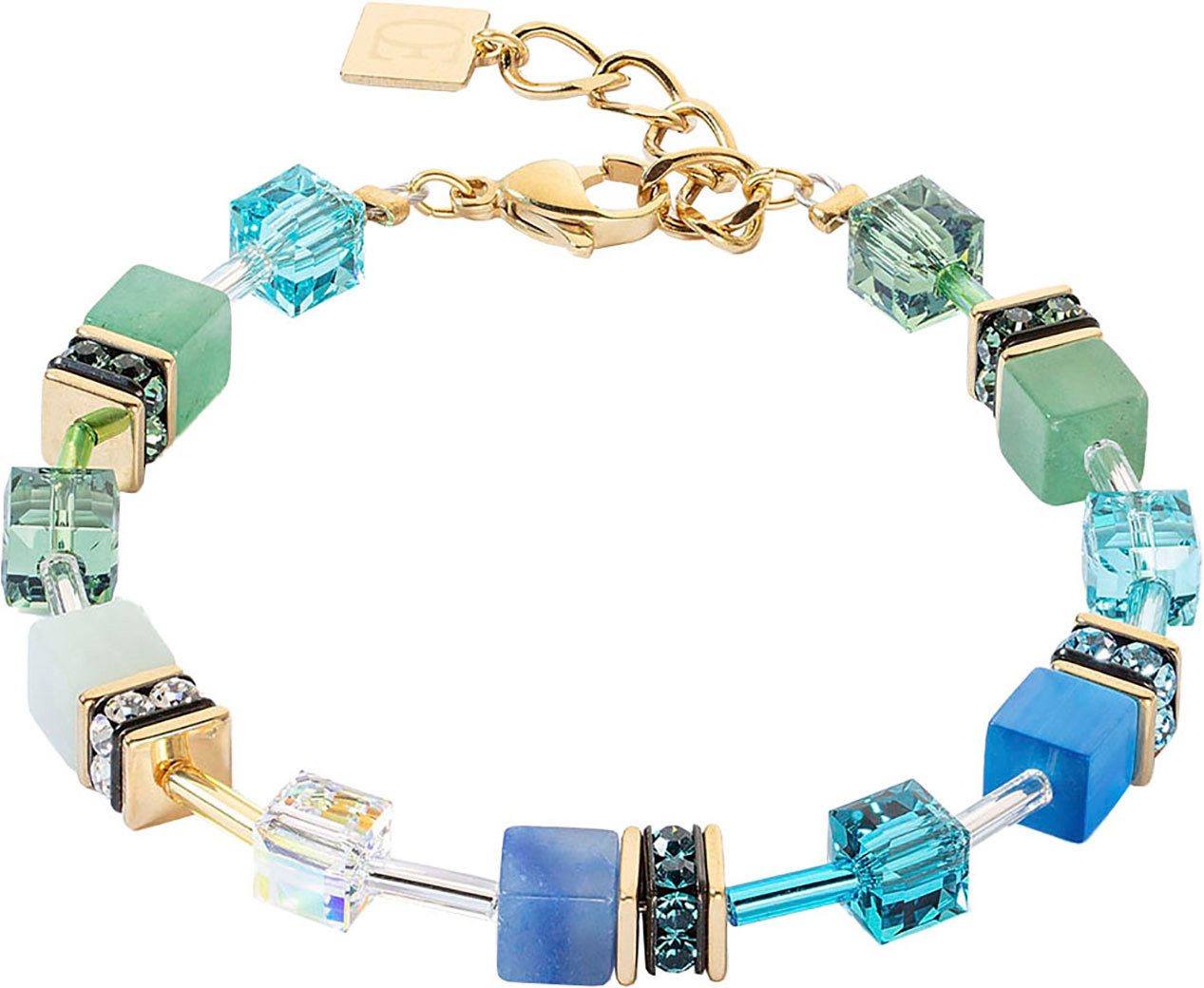 Armband Schmuck Edelstahl GeoCUBE® Iconic Precious Würfelkette, 4905/30