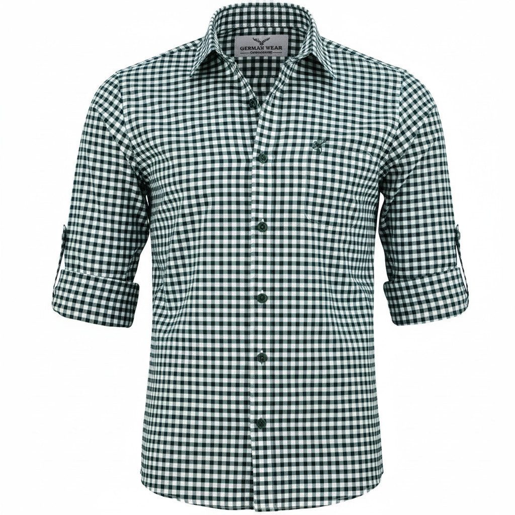 German Wear Trachtenhemd GW120x Trachtenhemd Langarm hemd Trachtenmode Hemd