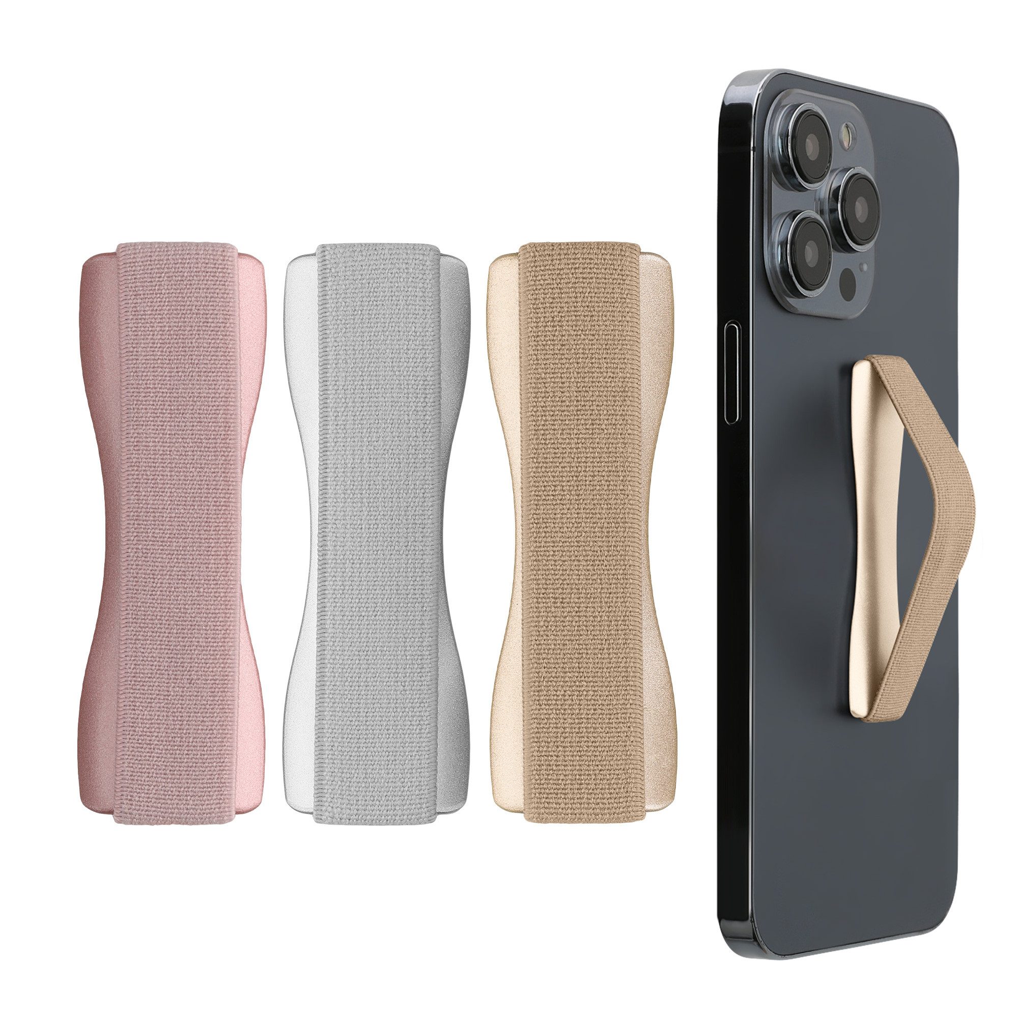 kwmobile Popsockets Smartphone Fingerhalter 3 Set, (3-tlg., Handy Halter Griff Halterung Einhandbedienung - 3x Handyhalter)