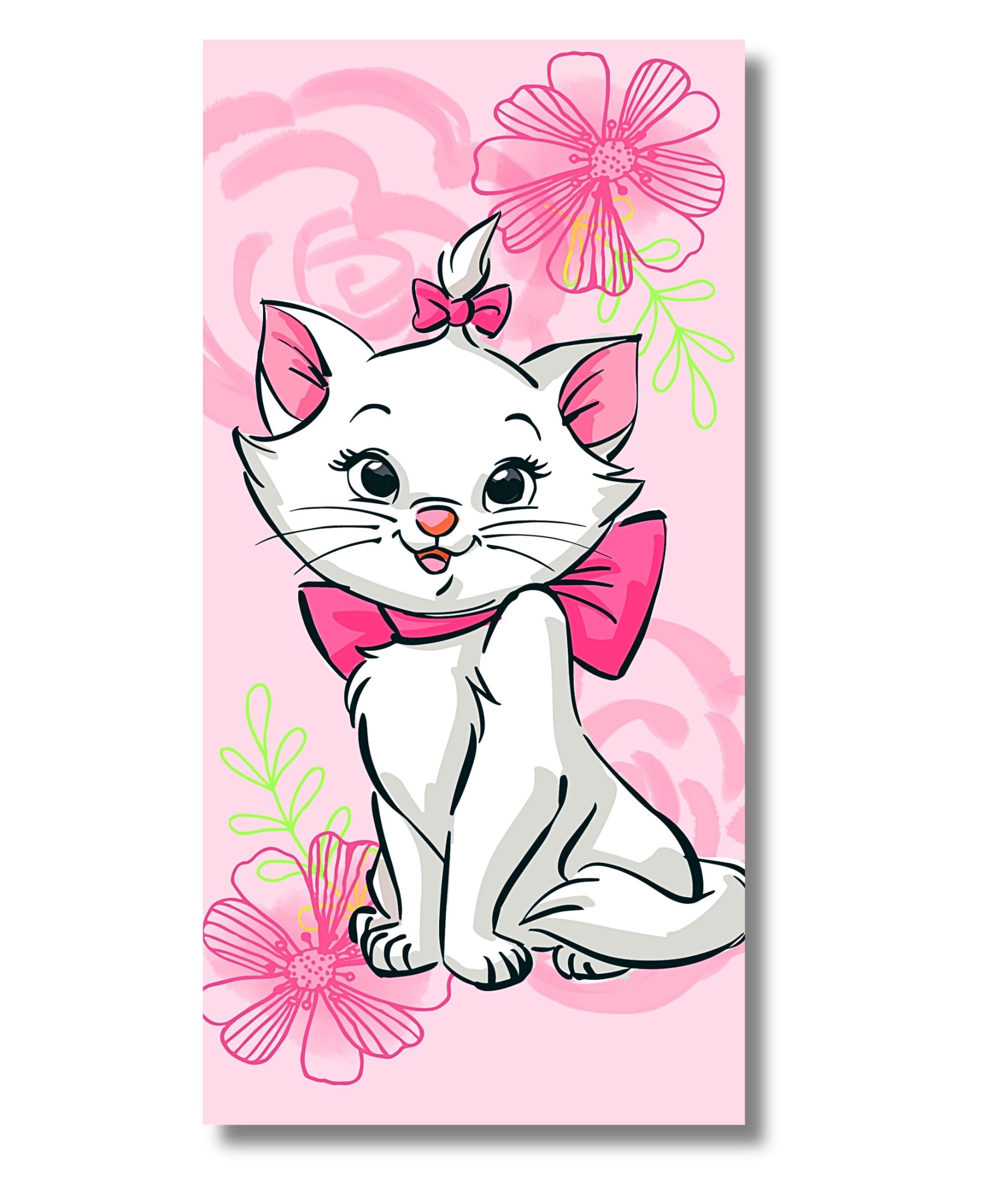 Disney Badetuch Marie Aristocats, Baumwolle, Mädchen Strandtuch 70 x 140 cm günstig online kaufen