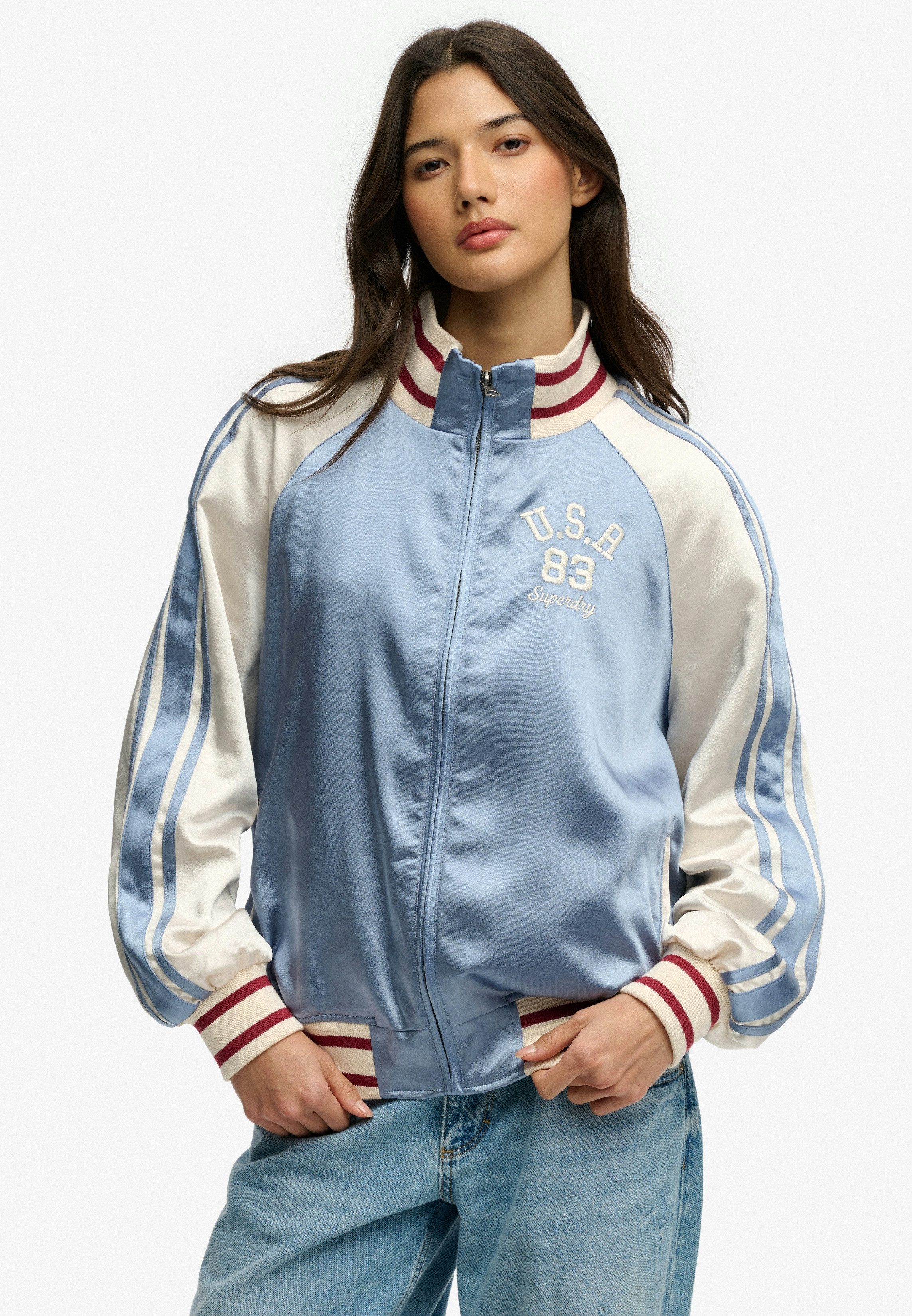 Superdry Blouson SUIKA TRACK JACKET Kunstfaser, oversize