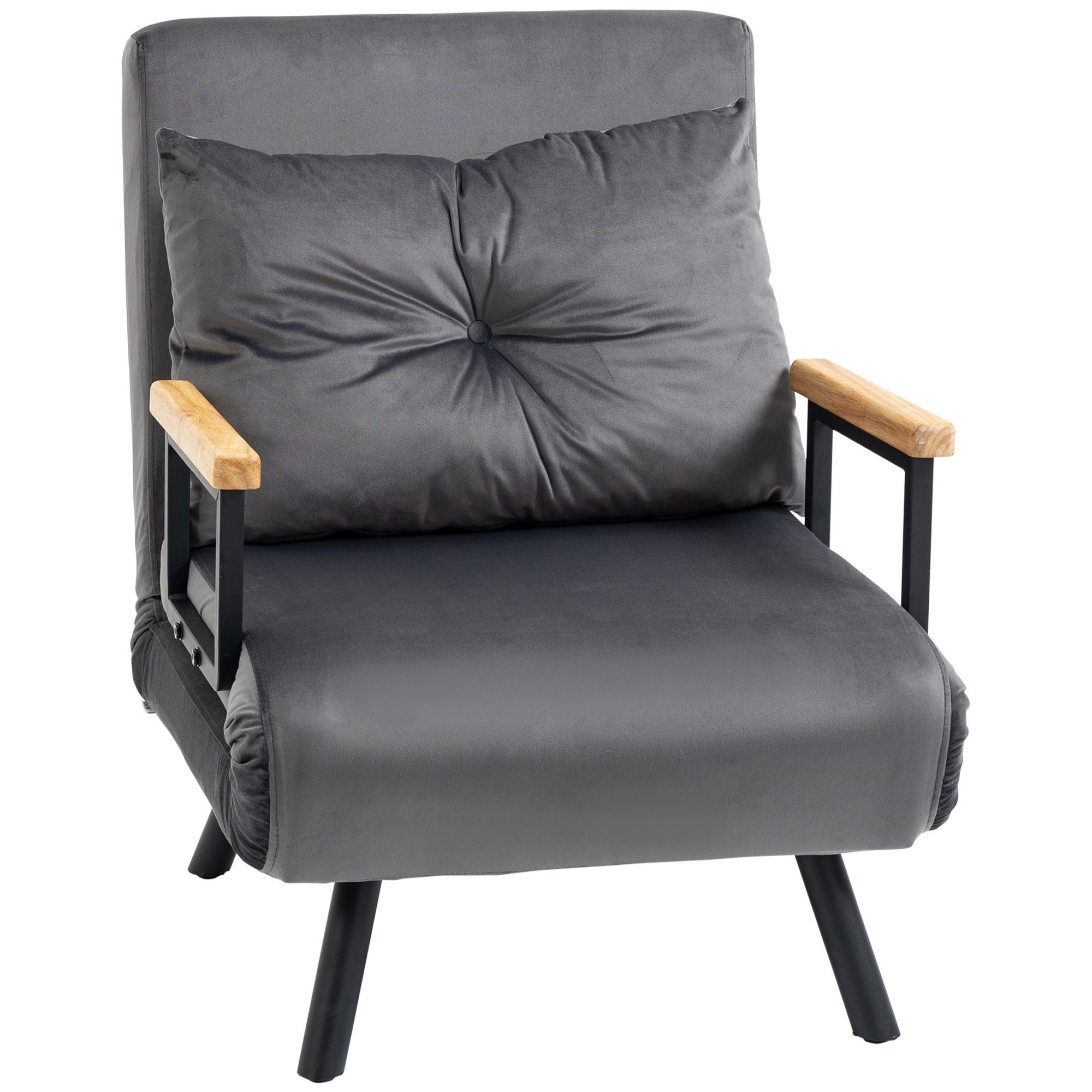 HOMCOM Schlafsofa Schlafcouch mit Bettfunktion, Verstellbare Sessel 1 Teile günstig online kaufen