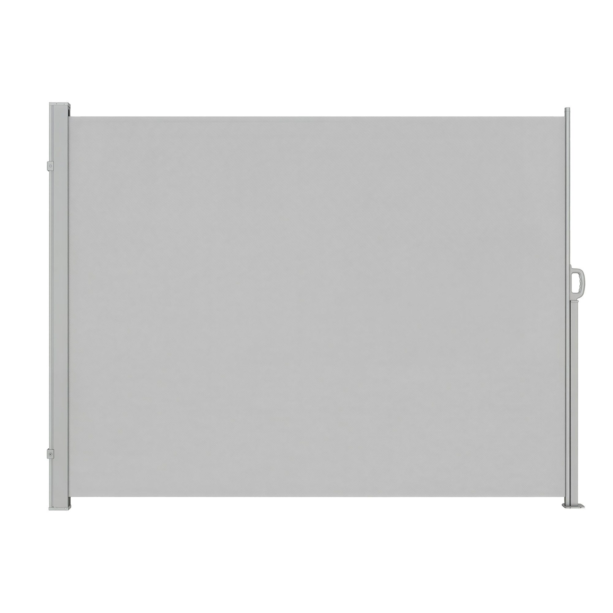 SONGMICS Seitenmarkise Sichtschutz mit Stahl-Kasten, rostbeständig, Sonnenschutz, Seitenrollo (inkl. Zubehörpaket & Anleitung) Windschutz Markise ausziehbar