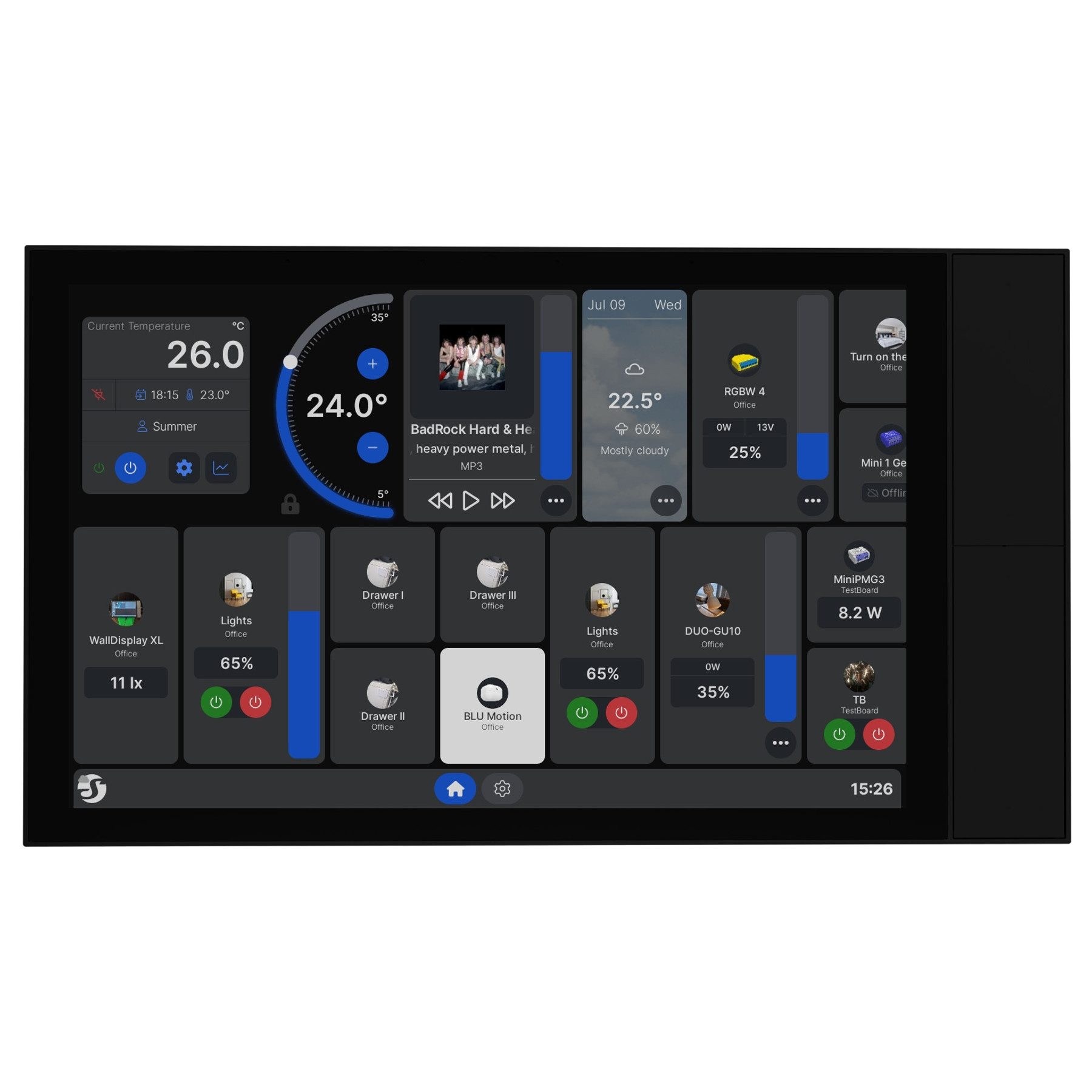 Shelly SHELLY Wand Display XL, 25,7 cm (10,1), Touchscreen, WiFi, Bluetooth Smart-Home-Steuerelement