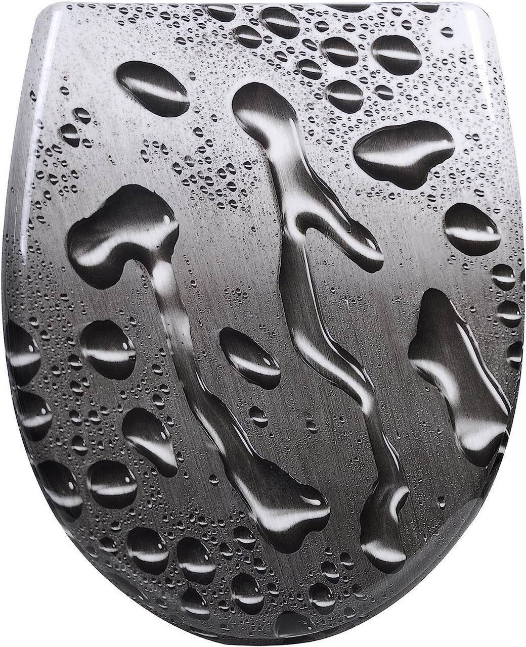 Woltu WC-Sitz (1-St), mit Absenkautomatik, Quick-Release-Funktion, Duroplast