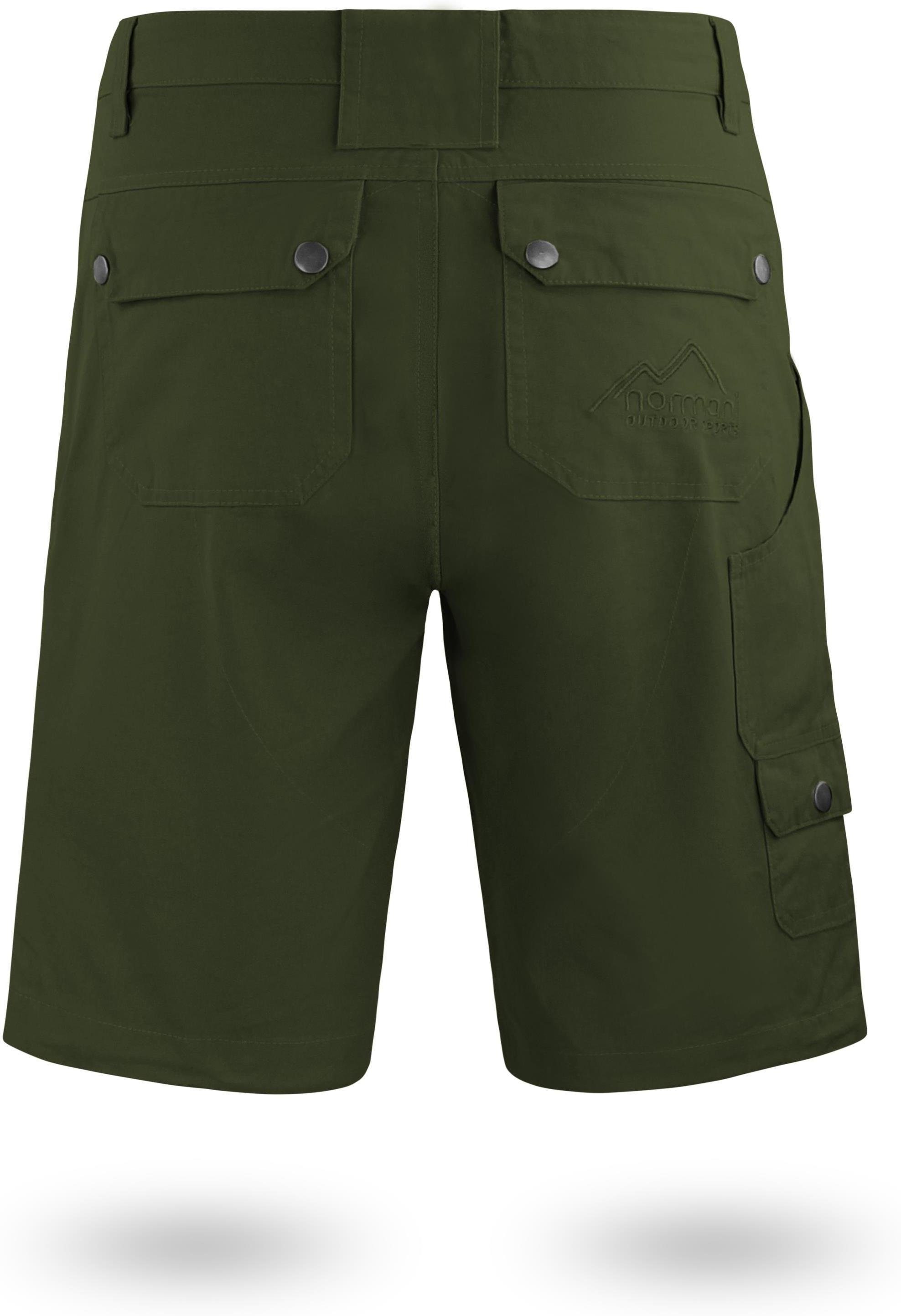 Oliv Bio-Baumwolle Arbeitsshorts Shorts Cargo-Shorts mit normani kurze Sommershorts Mojave diversen 100% aus Herren Taschen Bermudas