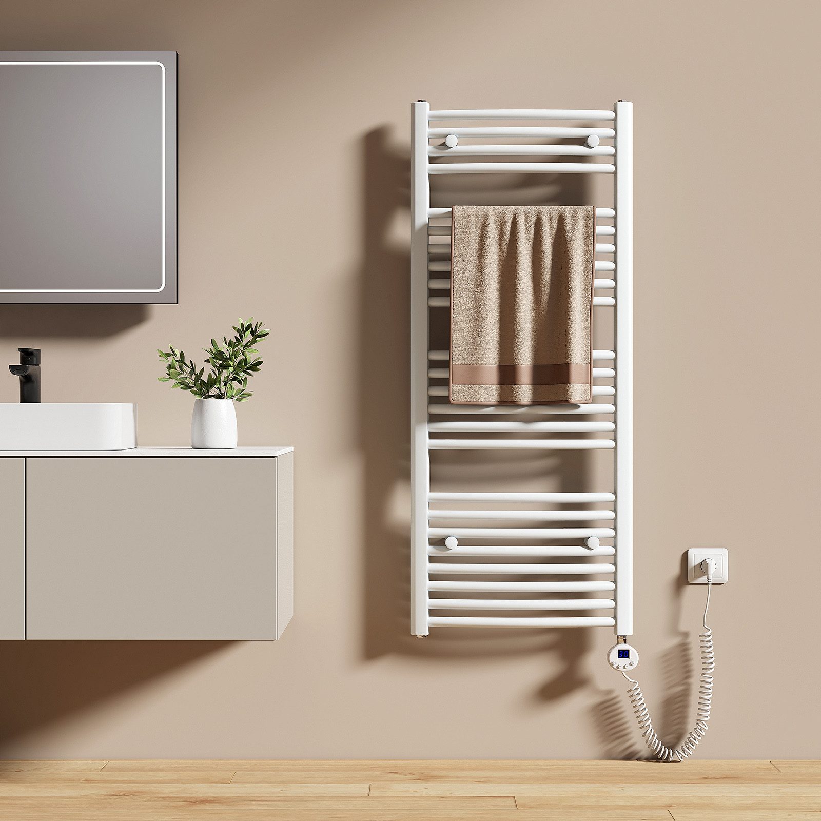 EMKE Elektrischer Badheizkörper mit Thermostat Höhe: günstig online kaufen