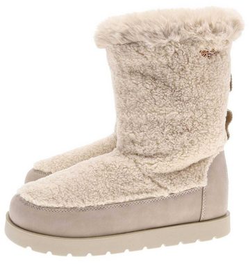 Buffalo EVE PULL-ON Beige Winterstiefel Damenstiefel mit Kunstfellfutter