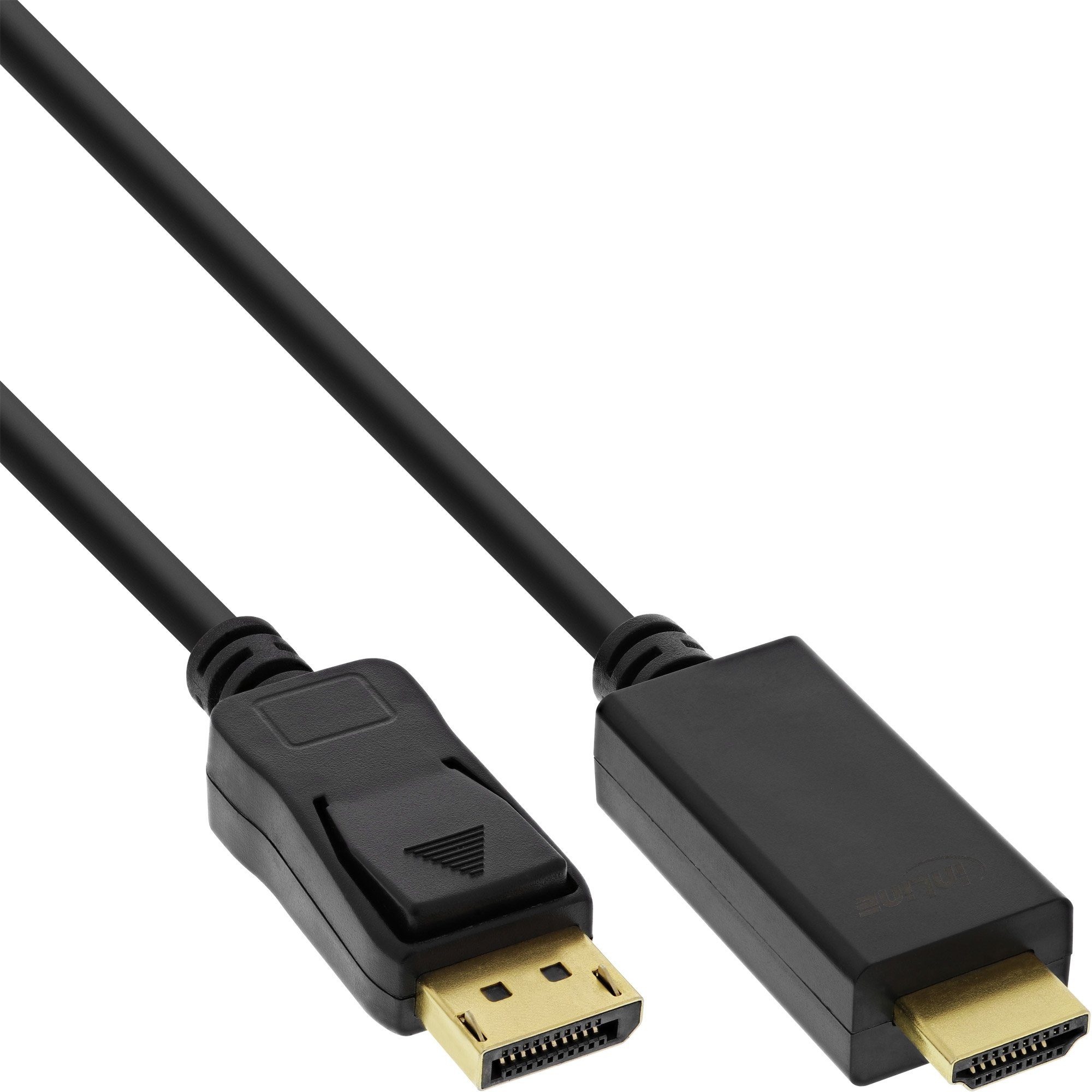 InLine® DisplayPort zu HDMI Konverter Kabel, 4K/60Hz, schwarz, 1,5m Computer-Kabel